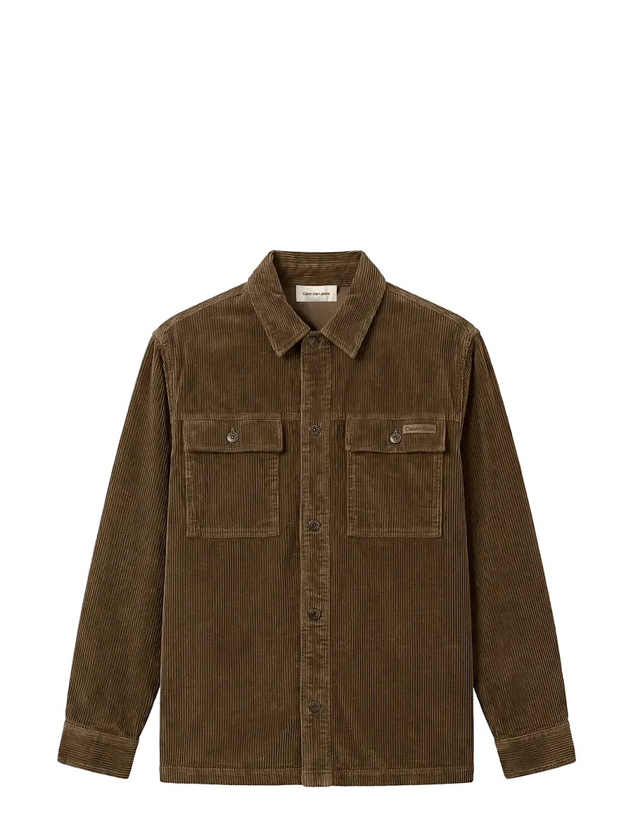 Calvin Klein Jeans - LS CORDUROY EASY OVERSHIRT - cordhemden - olive night - 1