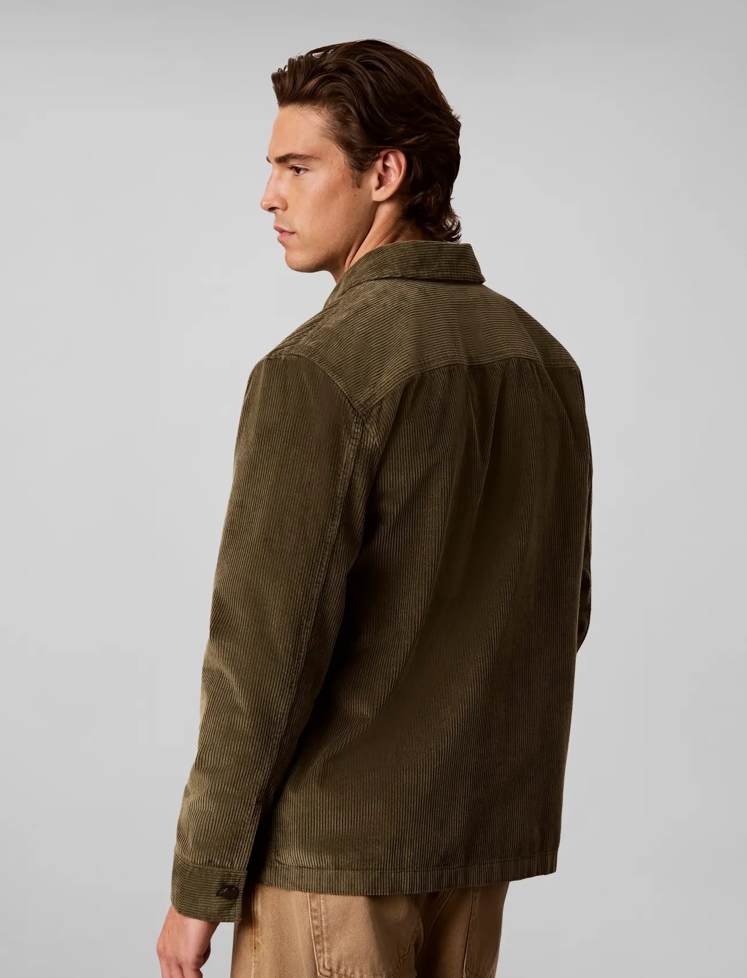 Calvin Klein Jeans - LS CORDUROY EASY OVERSHIRT - cordhemden - olive night - 2