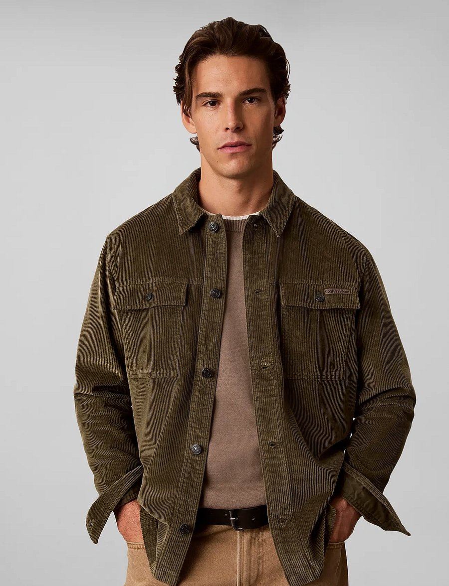Calvin Klein Jeans - LS CORDUROY EASY OVERSHIRT - cordhemden - olive night - 3