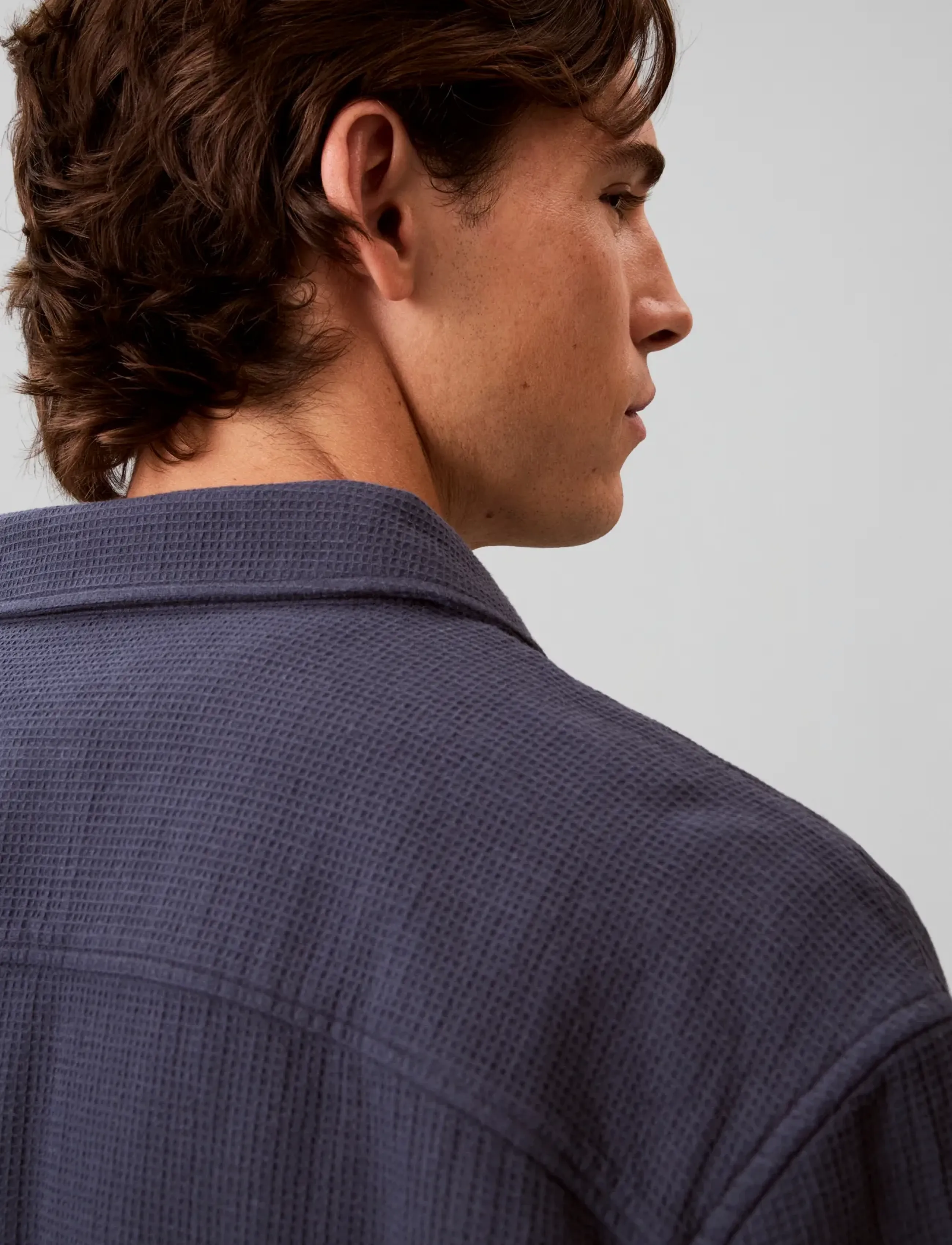Calvin Klein Jeans - LS DBL FACE WAFFLE RELAXED SHIRT - blue nights - 5
