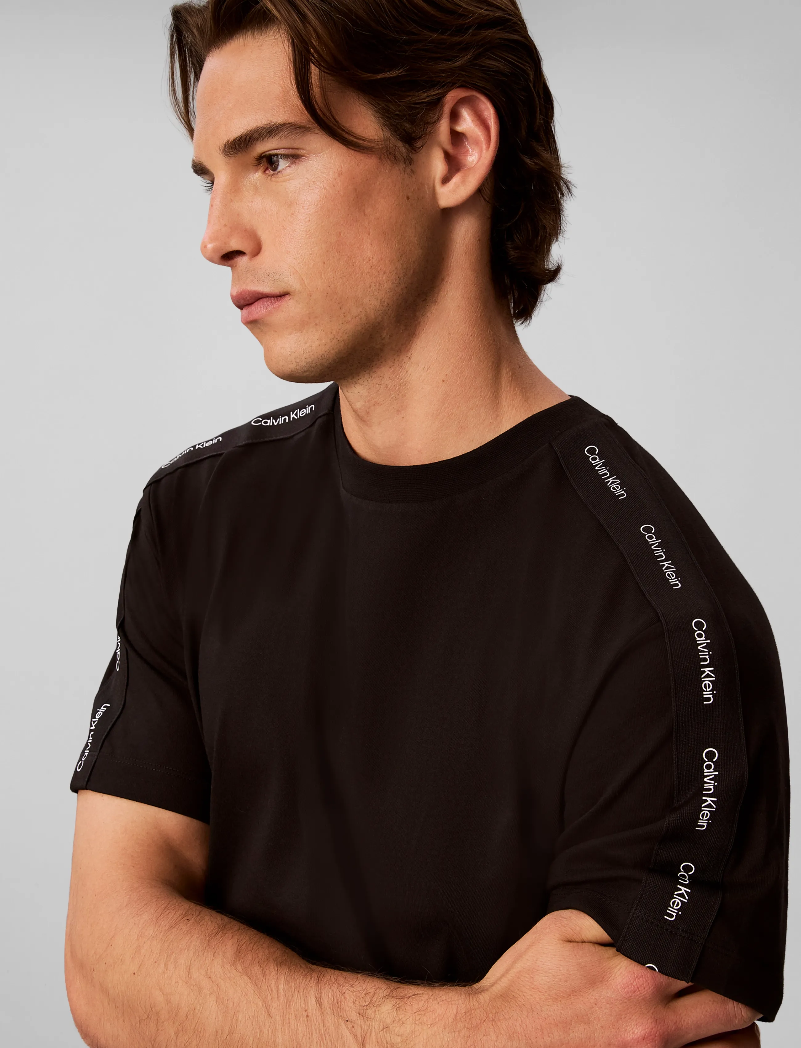 Calvin Klein Jeans - SS 20S EASY CLSC TAPE TEE - kortærmede t-shirts - black - 4