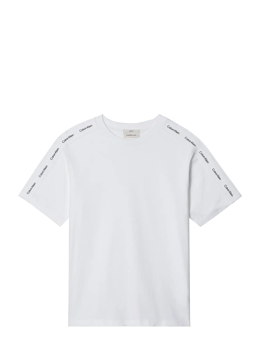 Calvin Klein Jeans - SS 20S EASY CLSC TAPE TEE - kurzärmelige t-shirts - bright white - 1