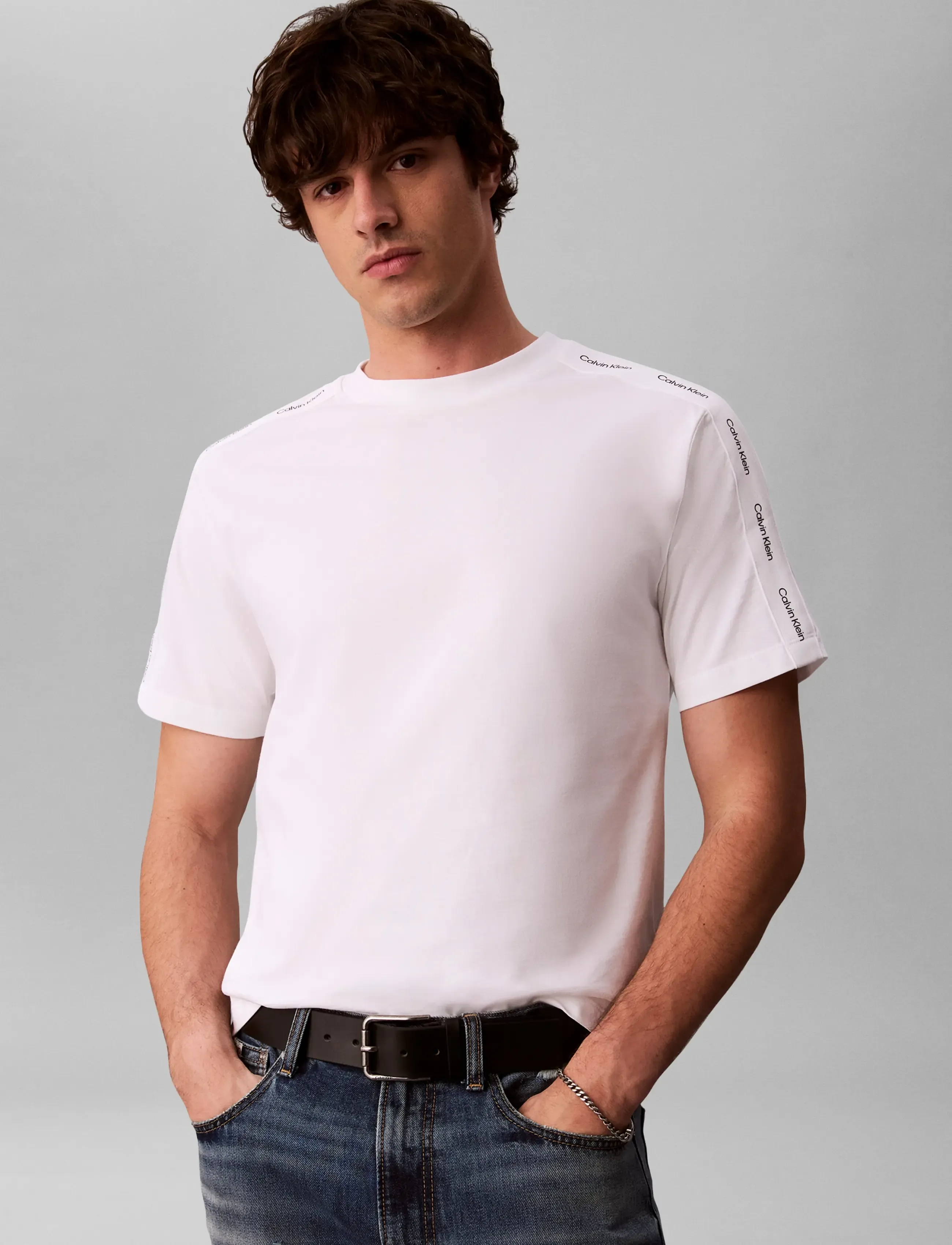 Calvin Klein Jeans - SS 20S EASY CLSC TAPE TEE - bright white - 3