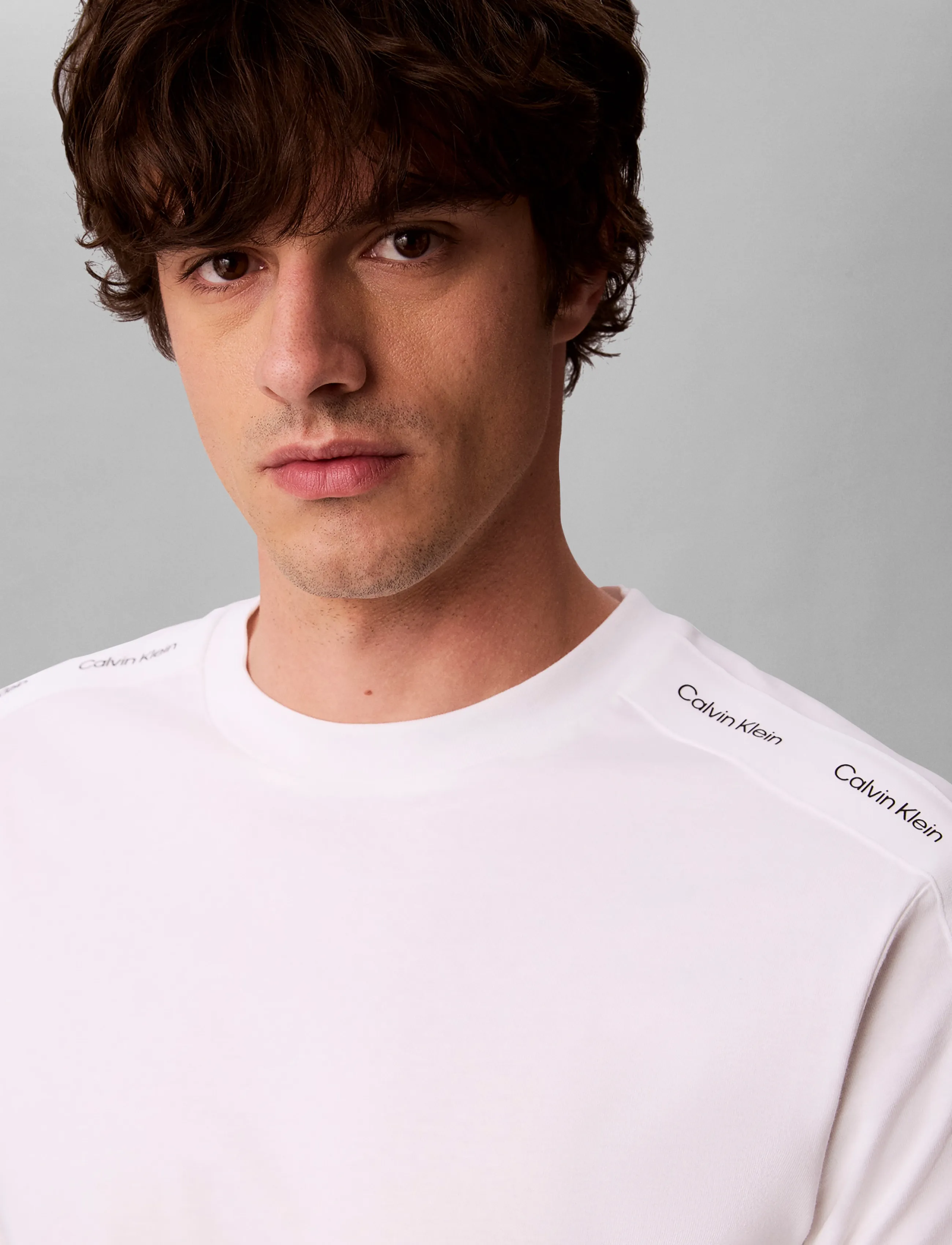 Calvin Klein Jeans - SS 20S EASY CLSC TAPE TEE - bright white - 4