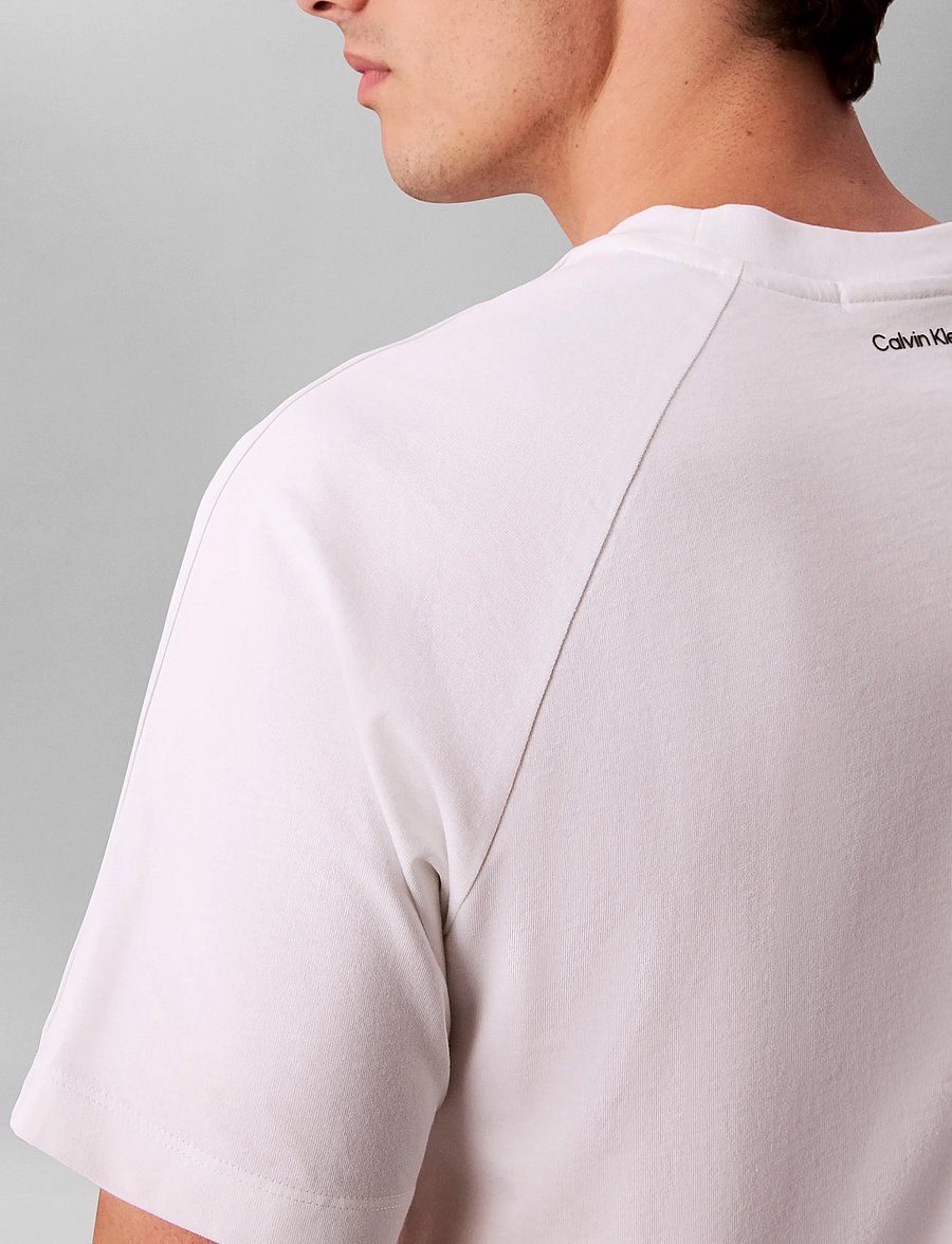 Calvin Klein Jeans - SS 20S EASY CLSC TAPE TEE - kurzärmelige t-shirts - bright white - 5