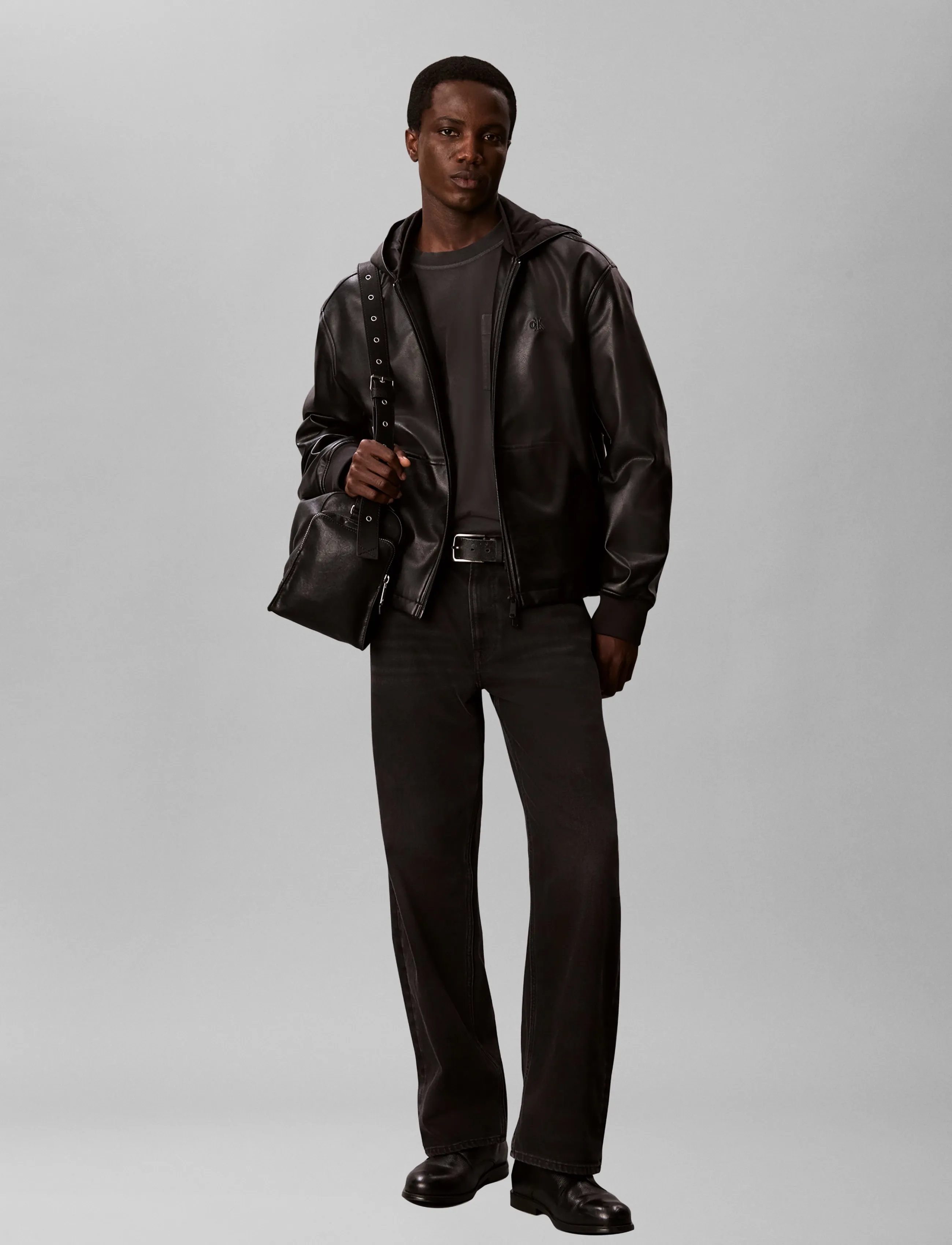 Calvin Klein Jeans SS 20S GARMENT DYED EASY COIN PO - T-Shirts - BLACK OYSTER / black