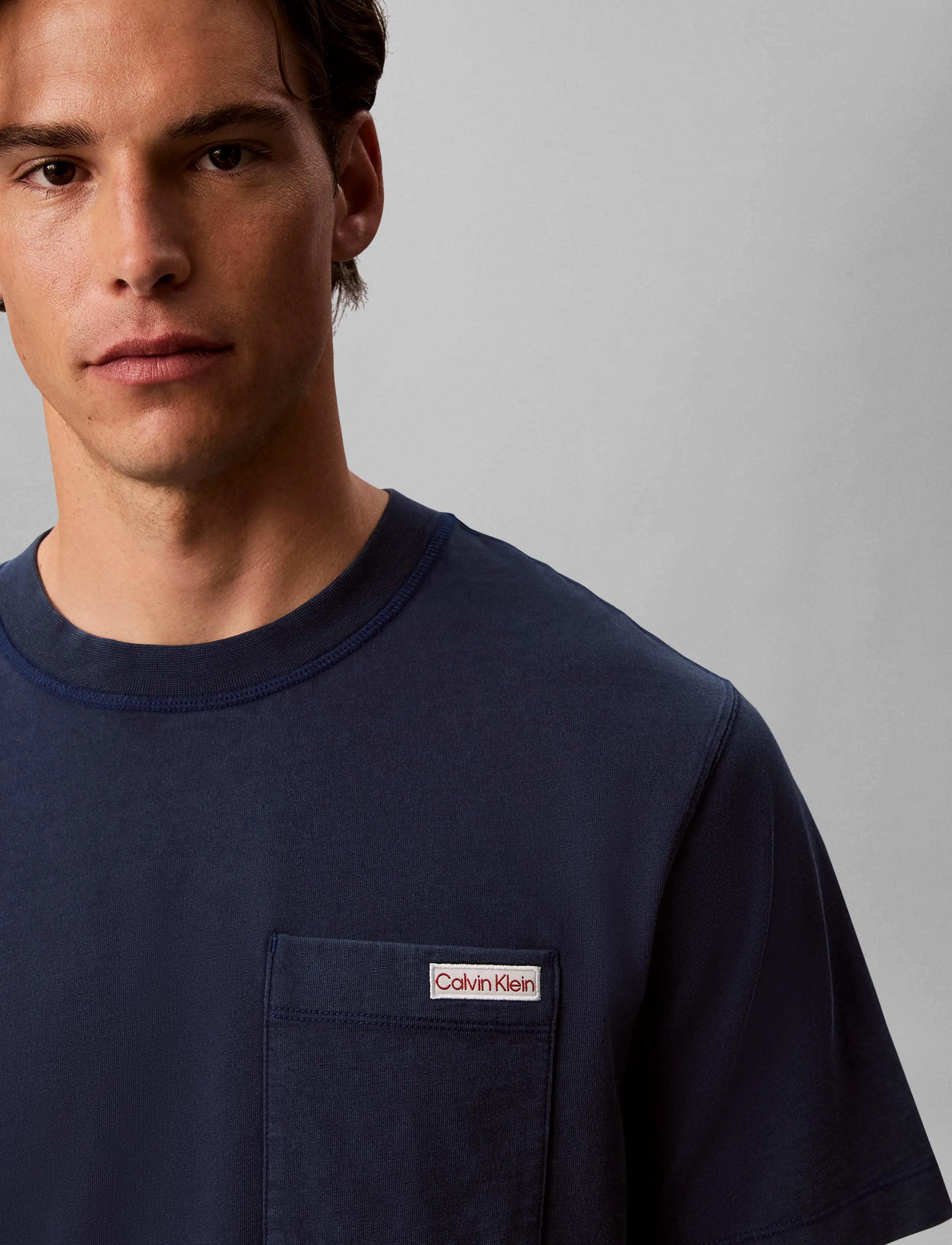 Calvin Klein Jeans - SS 20S GARMENT DYED EASY COIN PO - kurzärmelige t-shirts - pageant blue - 5