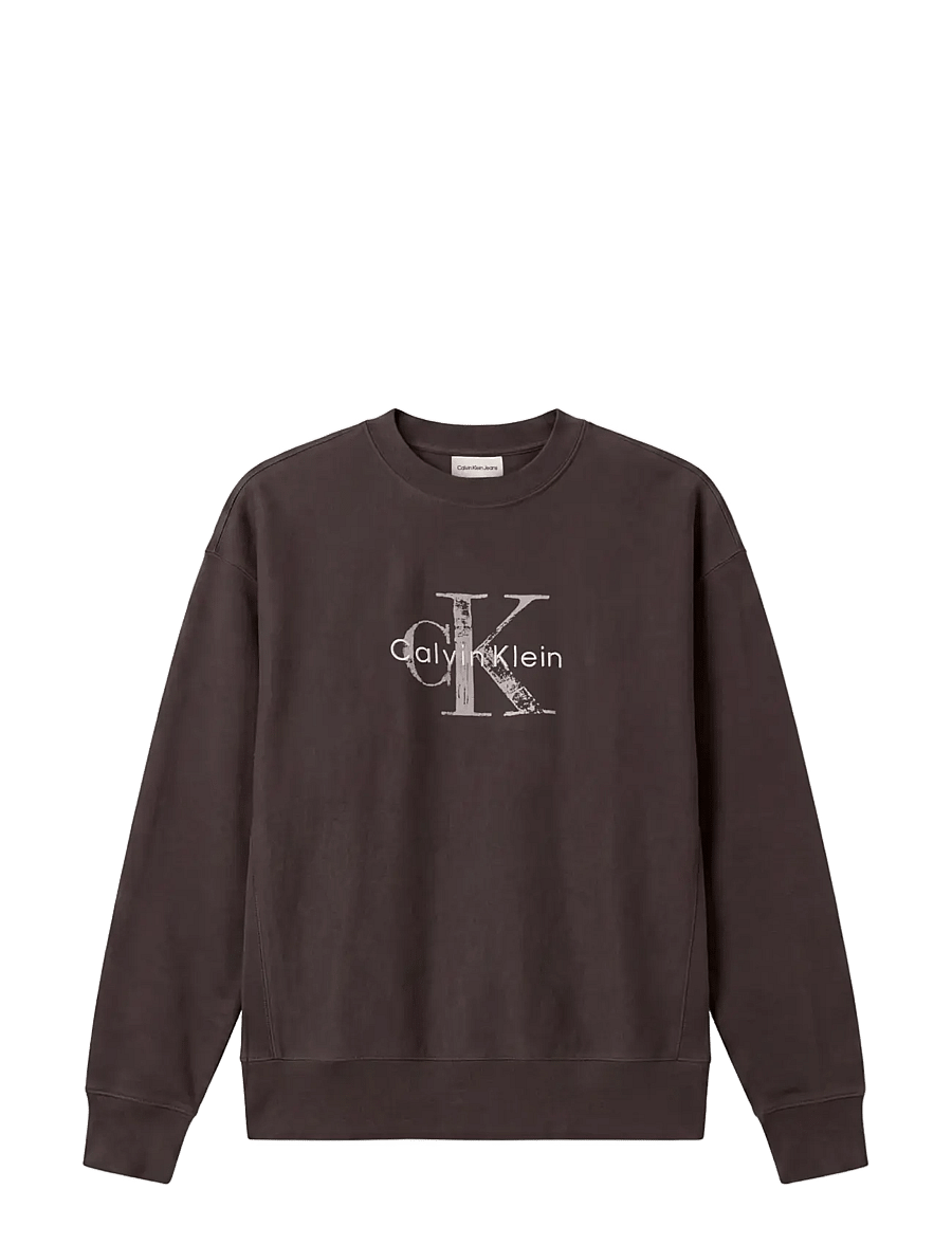 Calvin Klein Jeans - LS PREMIUM TERRY PAINTED MONOLOG - dressipluusid - black oyster - 1