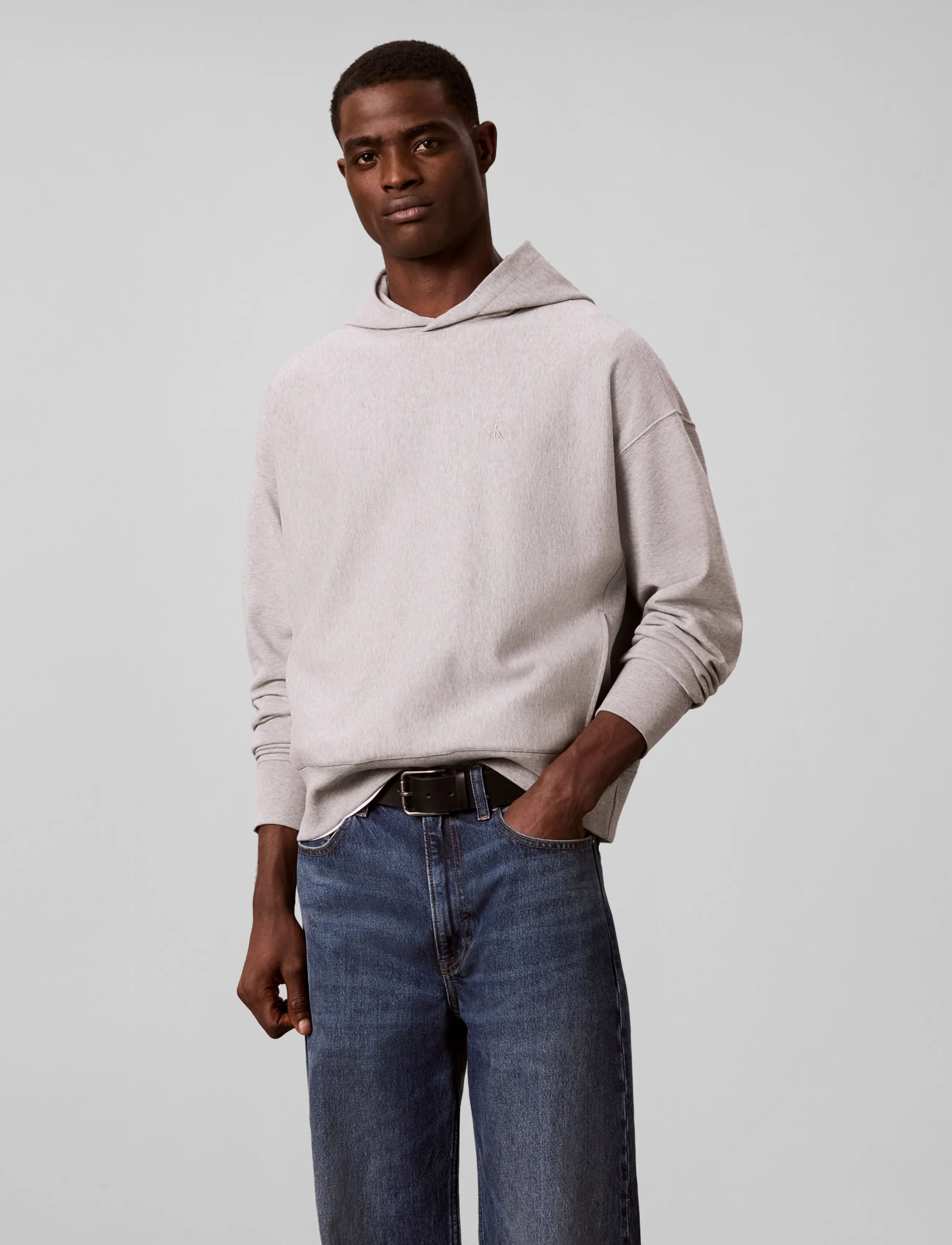 Calvin Klein Jeans Ls Prmtrry 90S Bck Mongrm Hoodie, XXL, Sweatshirts & Hoodies, Grau - Männerswear