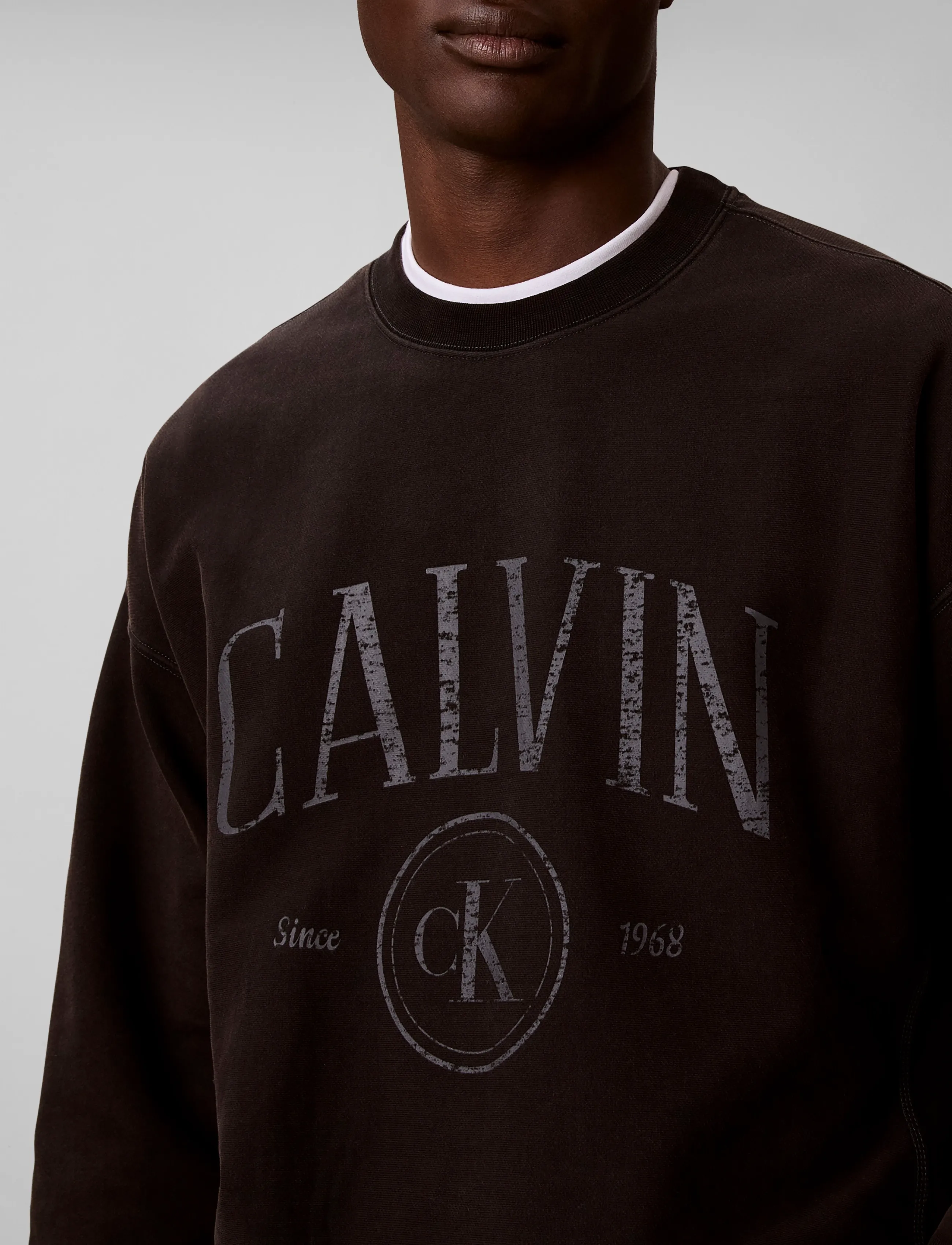 Calvin Klein Jeans - LS PREM TERRY CONTRAST STITCH CN - black - 4