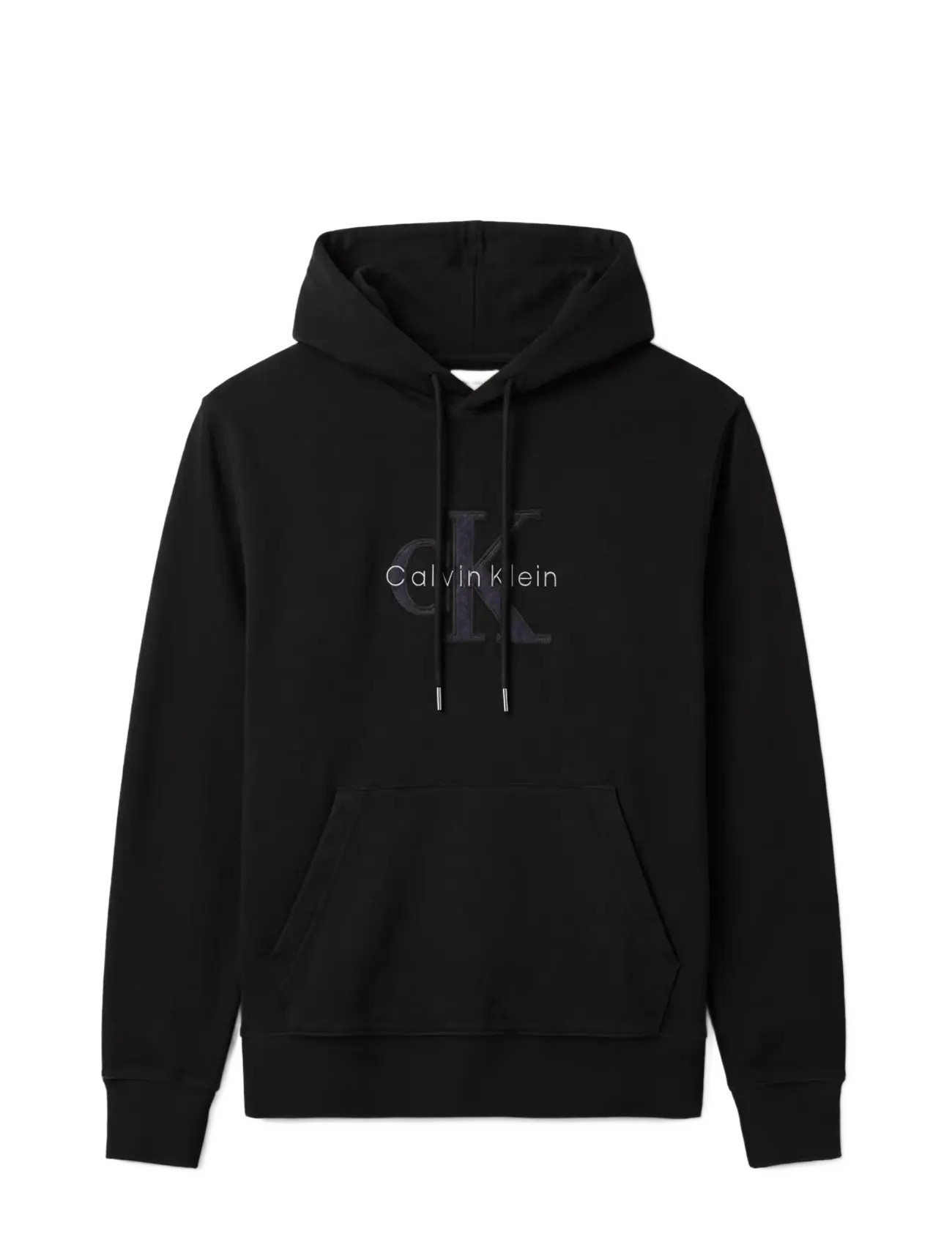 Calvin Klein Jeans - LS PREM TERRY DENIM APPLIQUE MNL - hoodies - black - 1