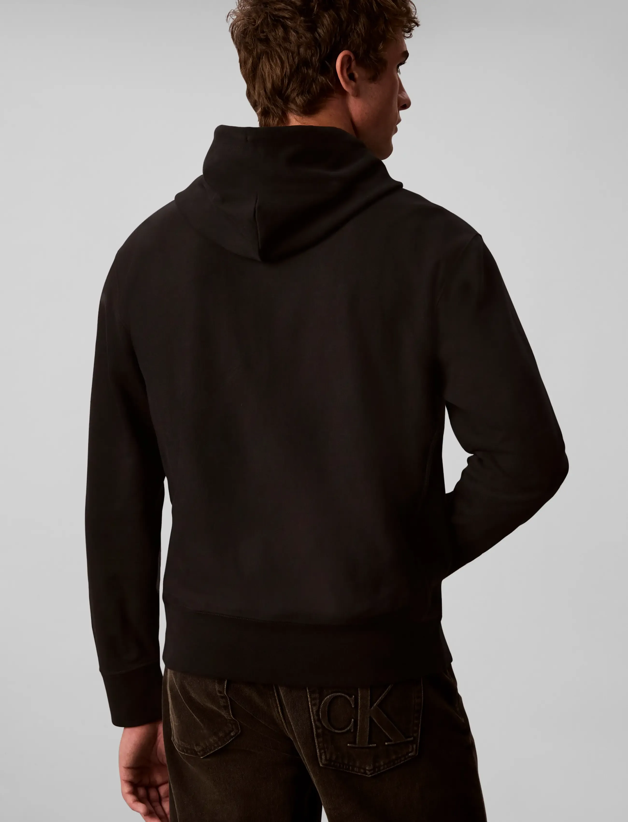 Calvin Klein Jeans - LS PREM TERRY DENIM APPLIQUE MNL - hoodies - black - 2
