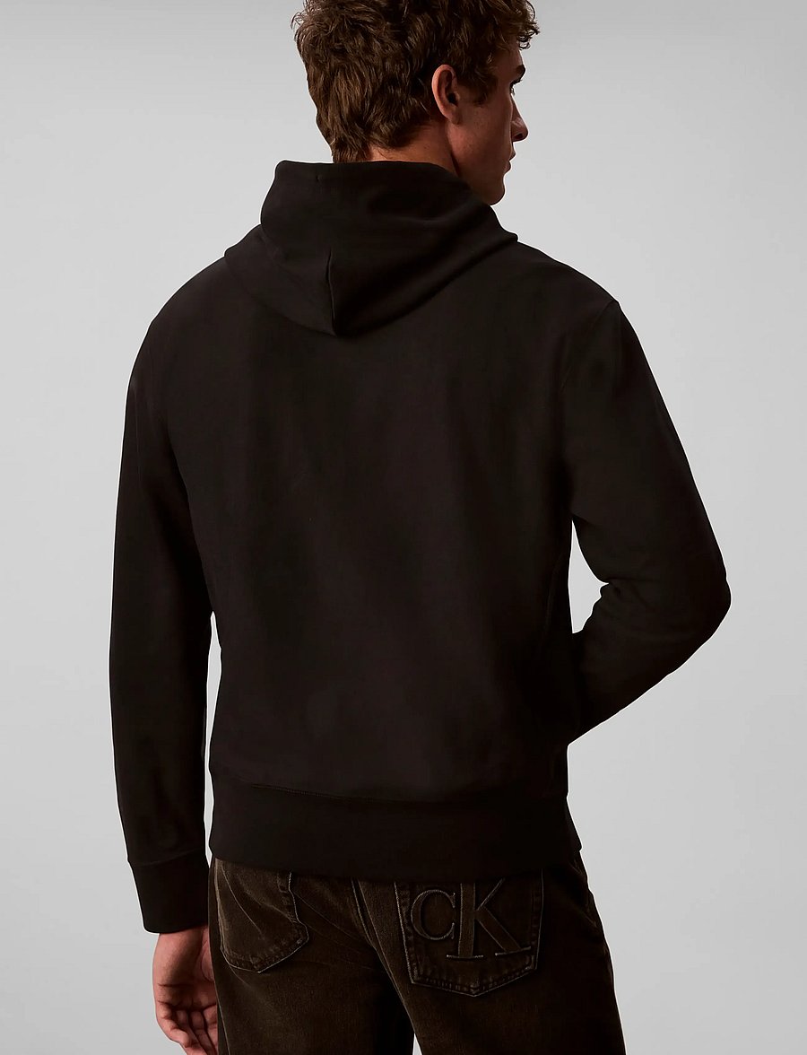 Calvin Klein Jeans - LS PREM TERRY DENIM APPLIQUE MNL - hættetrøjer - black - 2