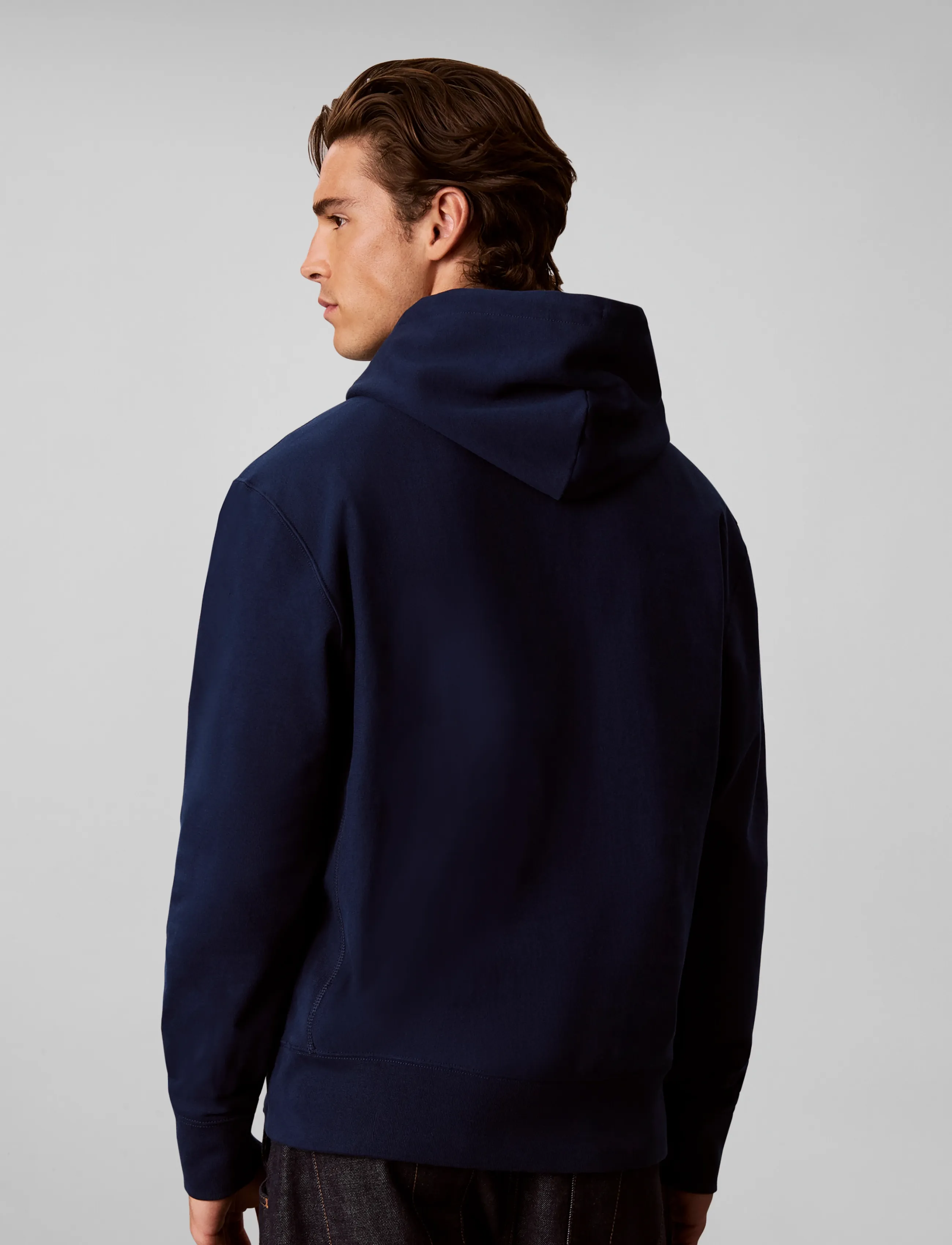 Calvin Klein Jeans - LS PREM TERRY DENIM APPLIQUE MNL - kapuzenpullover - pageant blue - 2