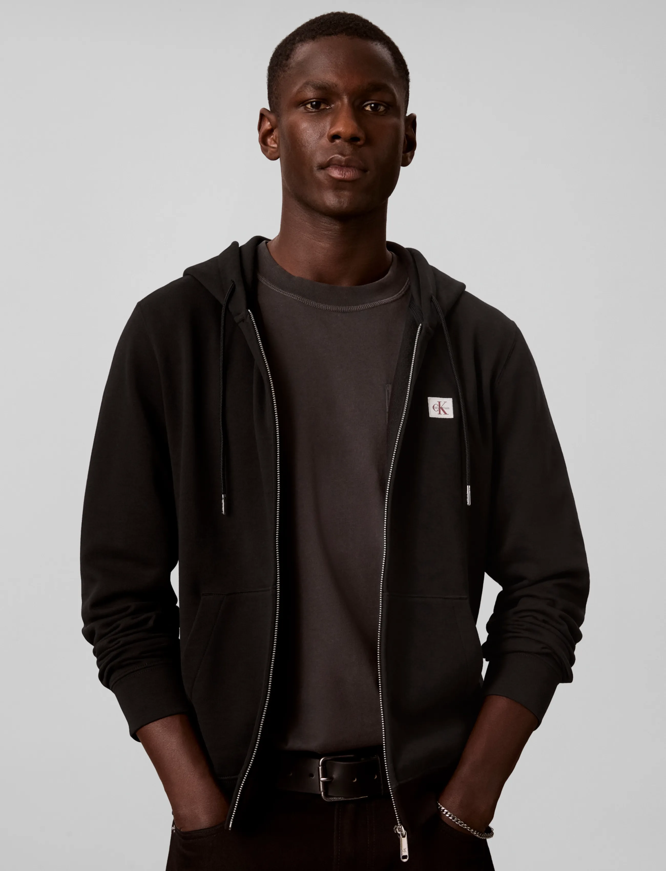 Calvin Klein Jeans - LS EU 350TERRY BADGE FZ HOODIE - hoodies - black - 3