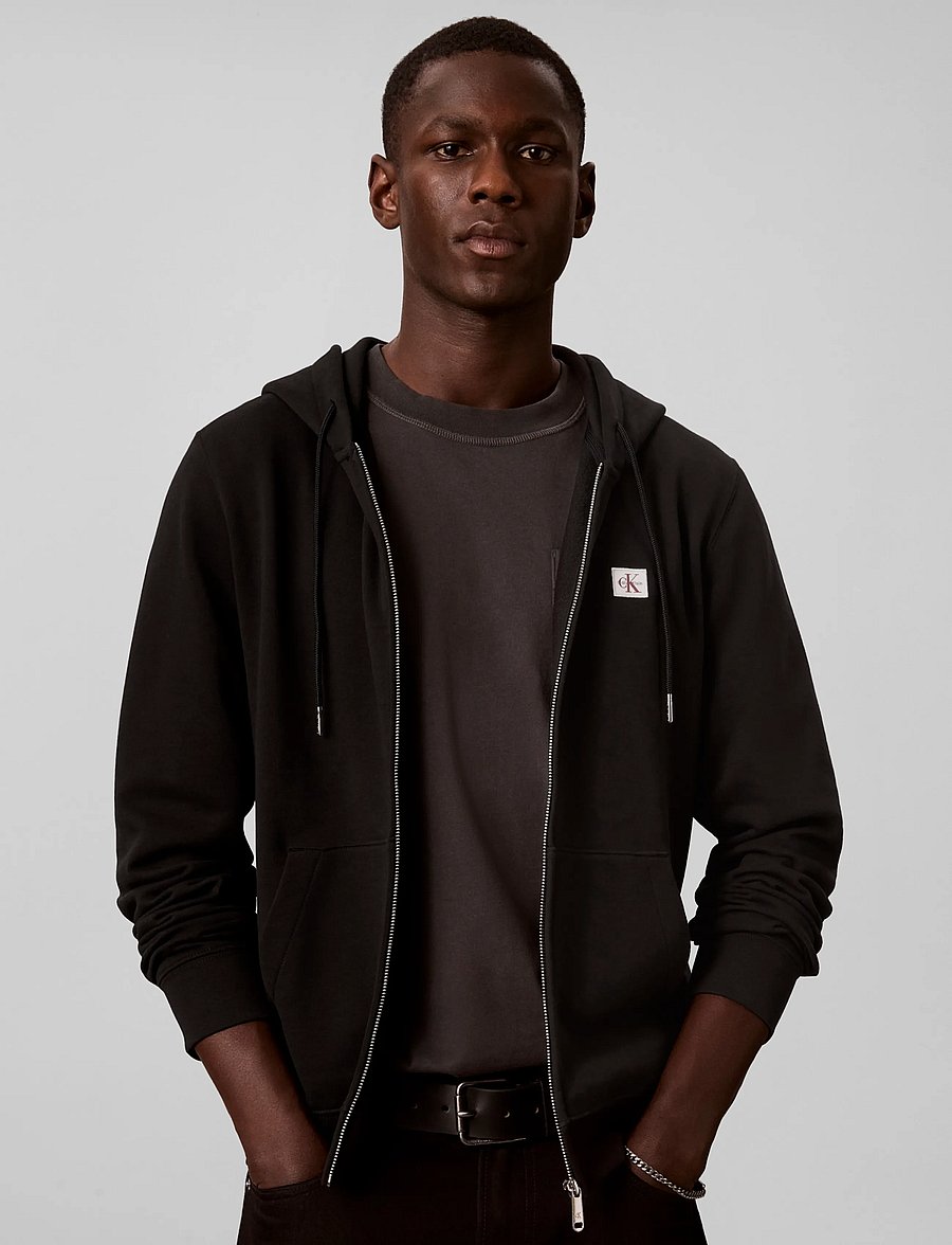 Calvin Klein Jeans - LS EU 350TERRY BADGE FZ HOODIE - kapuzenpullover - black - 3