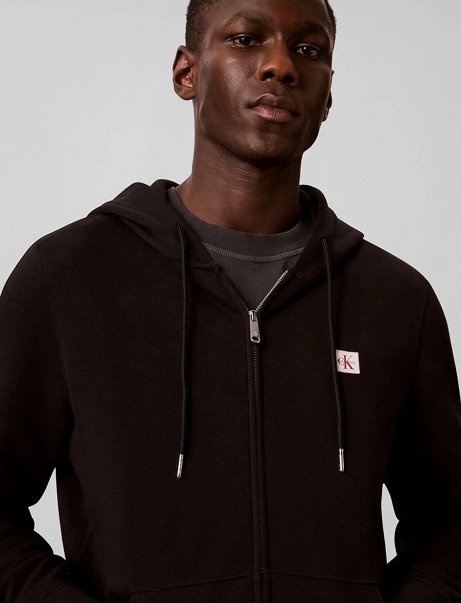 Calvin Klein Jeans - LS EU 350TERRY BADGE FZ HOODIE - kapuzenpullover - black - 4