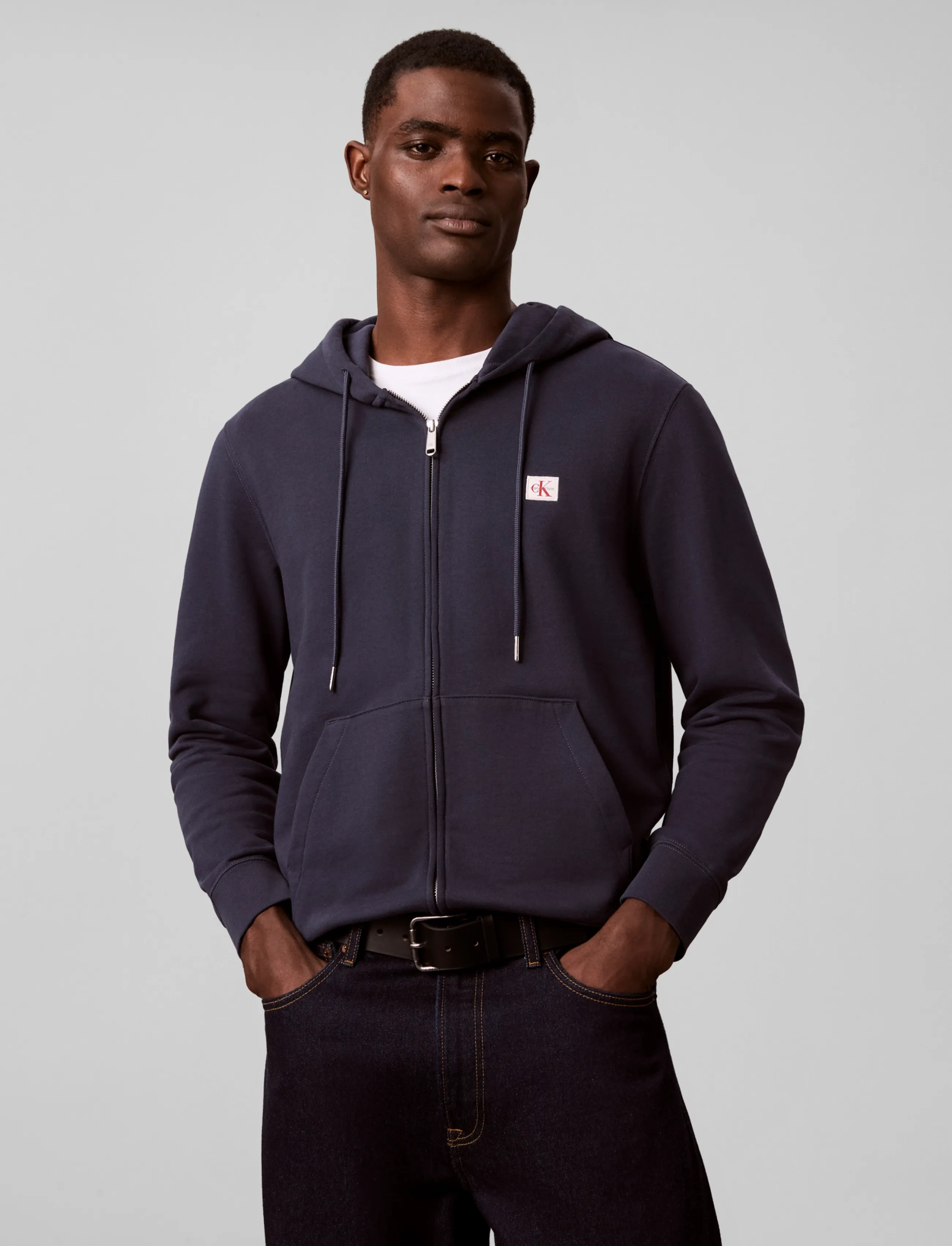 Calvin Klein Jeans - LS EU 350TERRY BADGE FZ HOODIE - hoodies - blue nights - 3