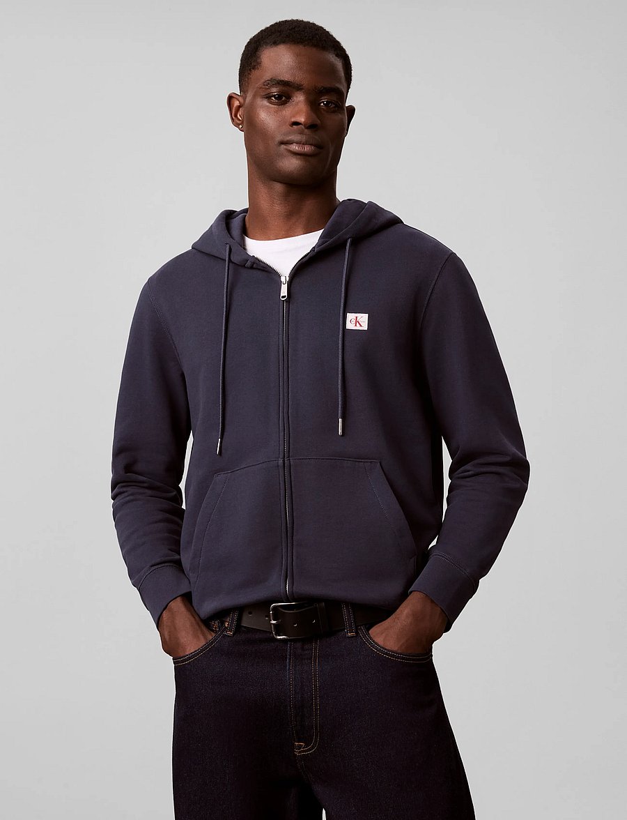 Calvin Klein Jeans - CL LS 350TERRY WVN LBL FZ HOODIE - kapuzenpullover - blue nights - 3