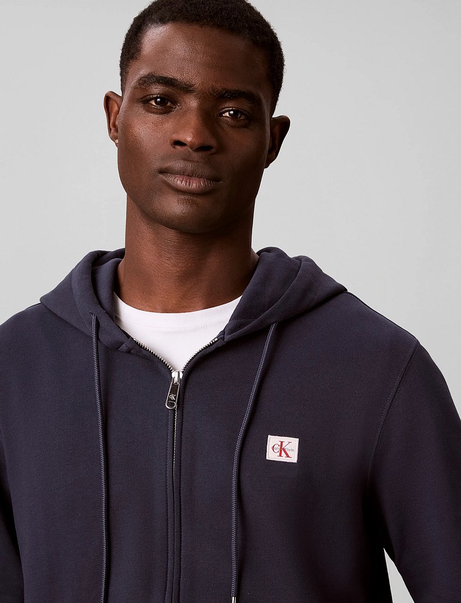 Calvin Klein Jeans - CL LS 350TERRY WVN LBL FZ HOODIE - kapuzenpullover - blue nights - 4