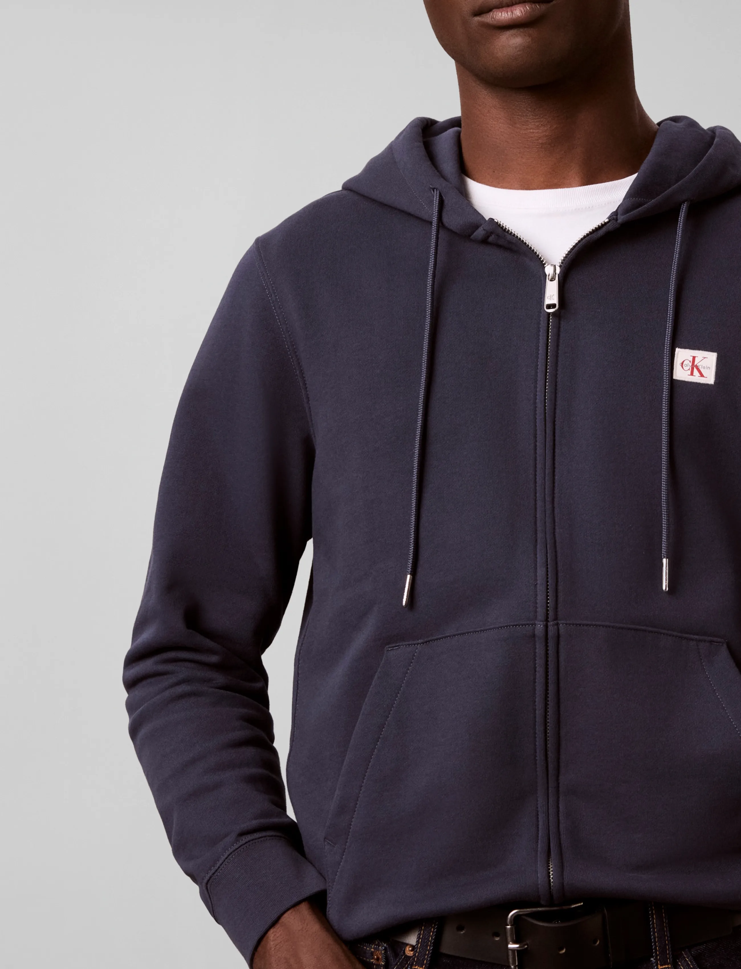 Calvin Klein Jeans - LS EU 350TERRY BADGE FZ HOODIE - hoodies - blue nights - 5