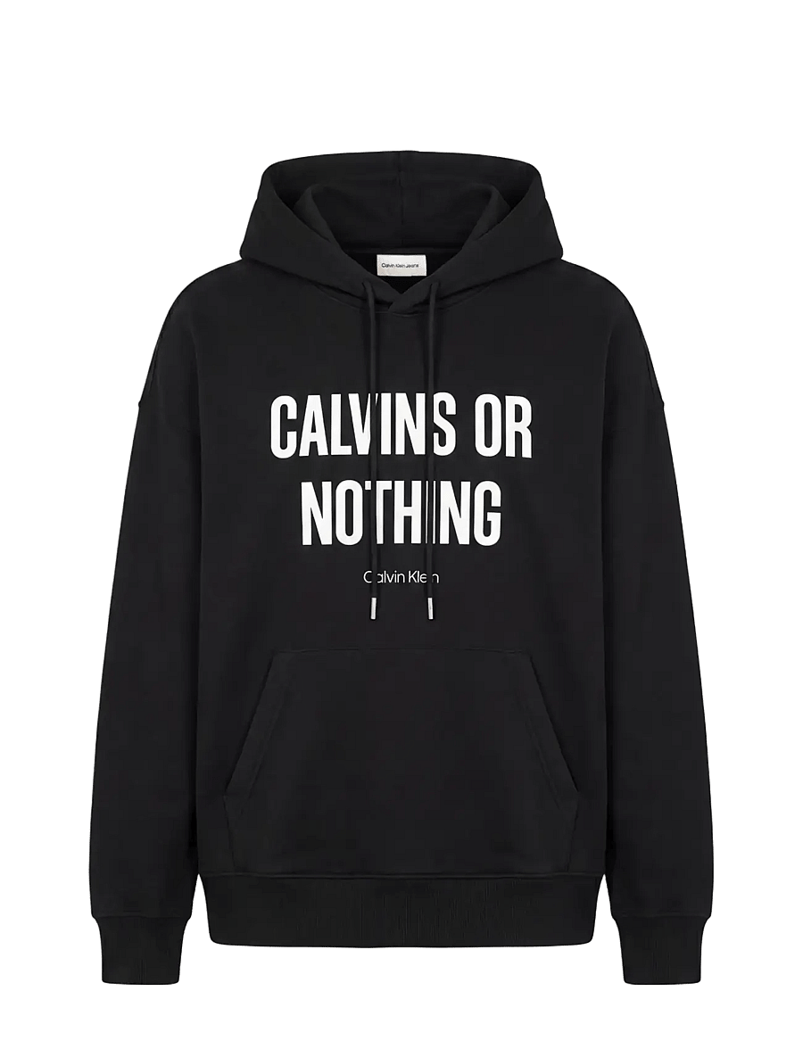 Calvin Klein Jeans - LS PREM TERRY CALVINS OR NOTHING - kapuutsiga pusad - black - 1