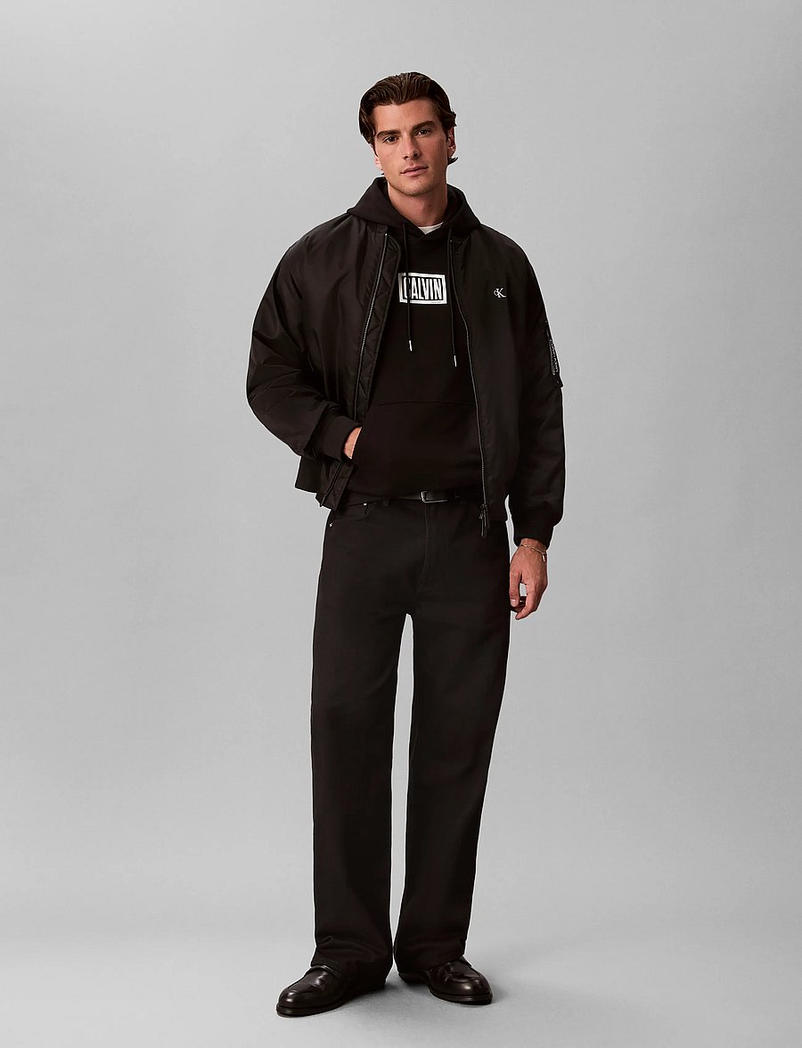 Calvin Klein Jeans - LS 350TERRY EU CLVIN BOX LOGO HO - kapuutsiga pusad - black - 0