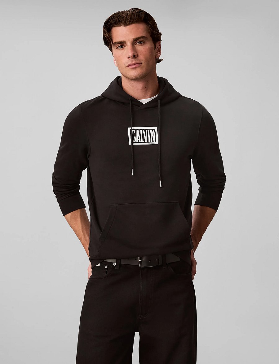 Calvin Klein Jeans - LS 350TERRY EU CLVIN BOX LOGO HO - kapuutsiga pusad - black - 3