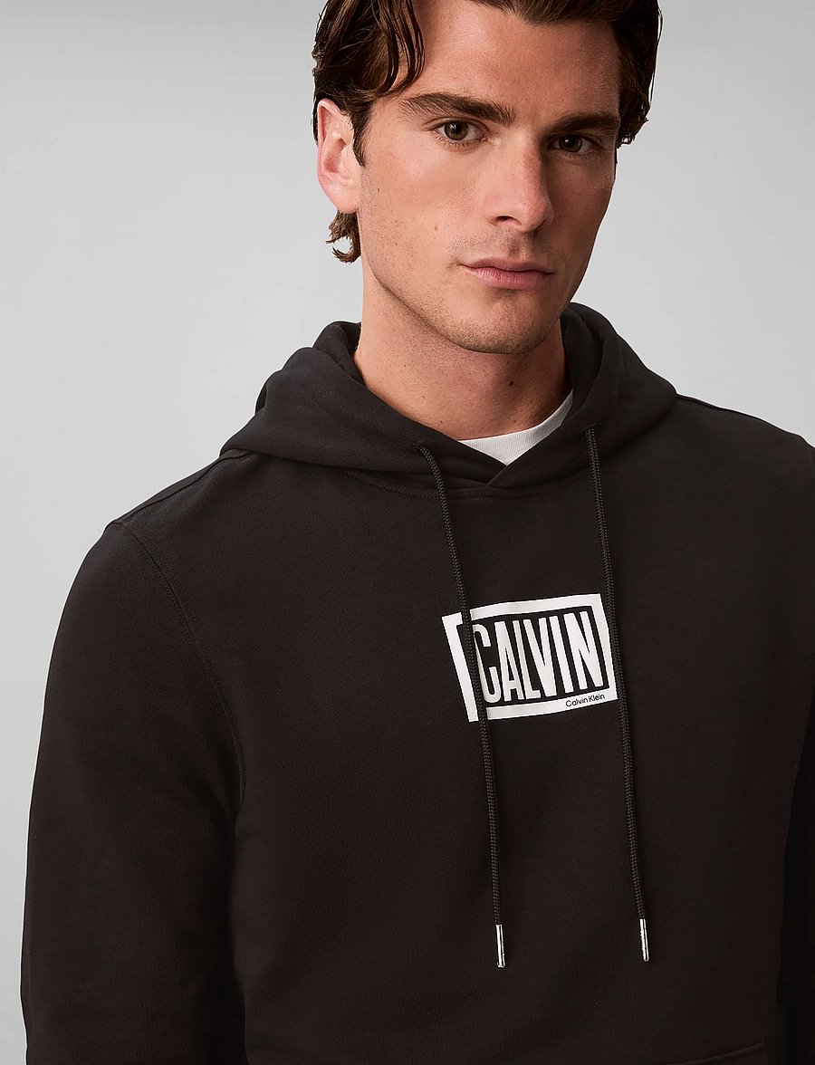 Calvin Klein Jeans - LS 350TERRY EU CLVIN BOX LOGO HO - kapuutsiga pusad - black - 4