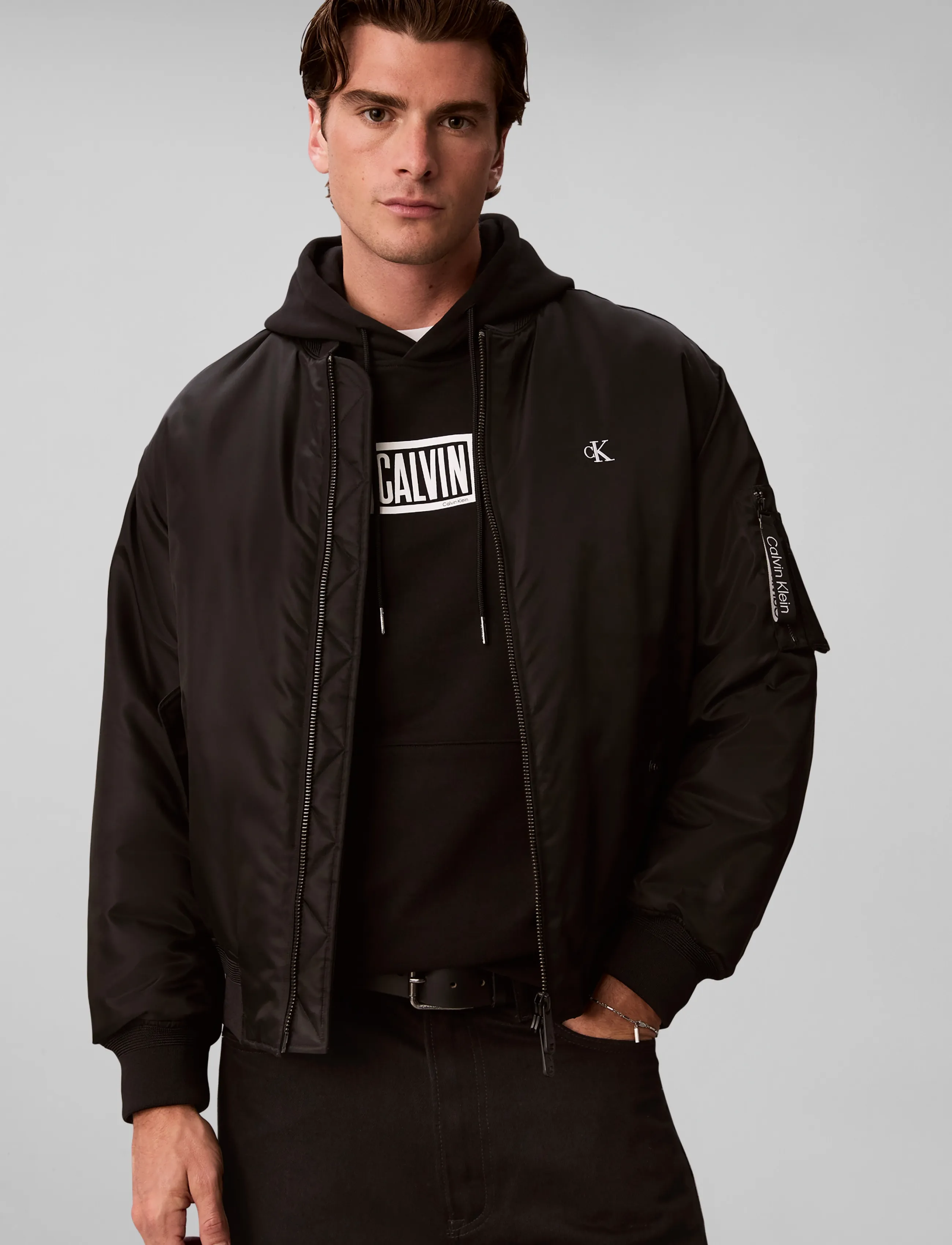 Calvin Klein Jeans - LS 350TERRY EU CLVIN BOX LOGO HO - black - 5