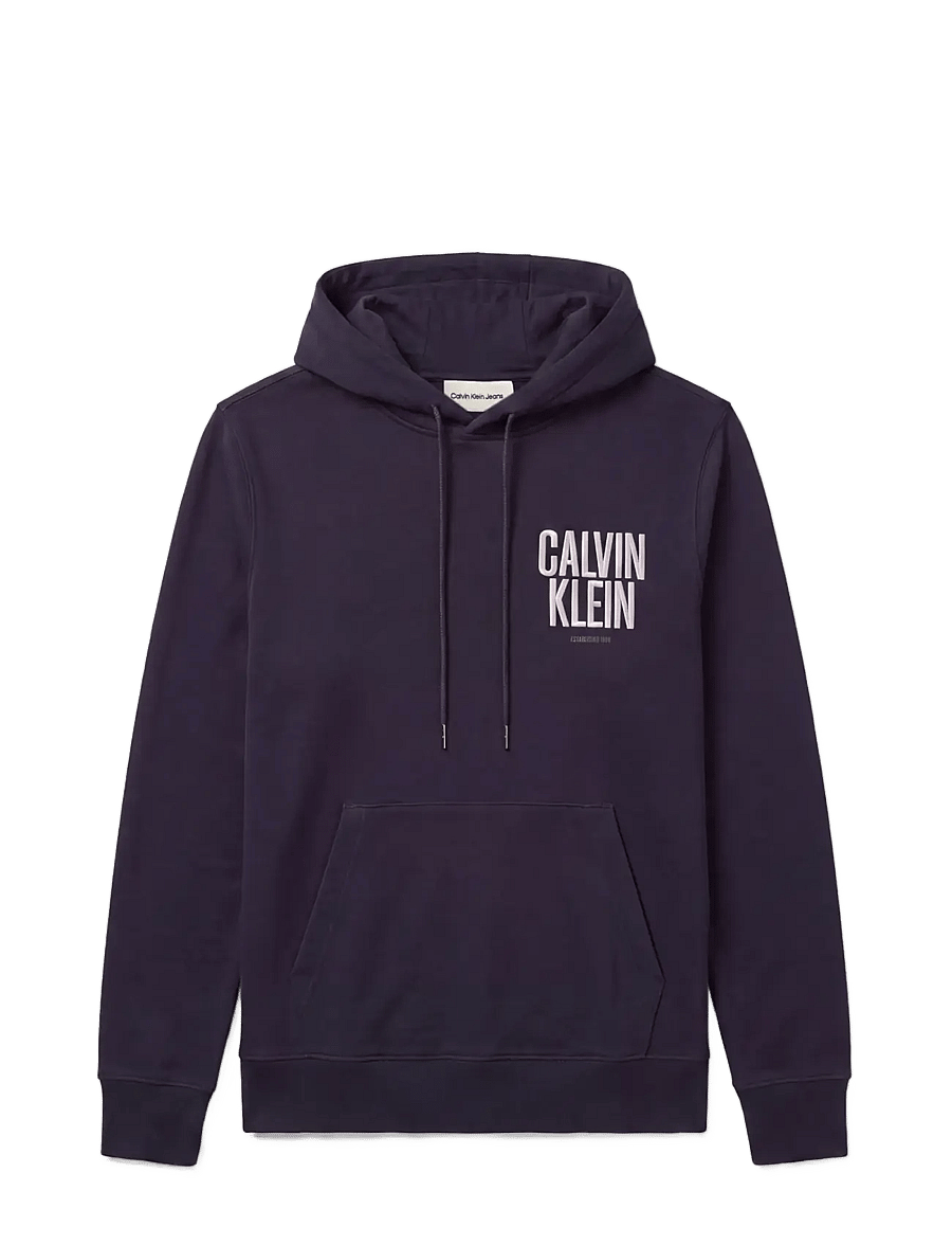 Calvin Klein Jeans - LS 350FLEECE EU BOLD CLVN KLN HO - kapuutsiga pusad - dark sapphire - 1