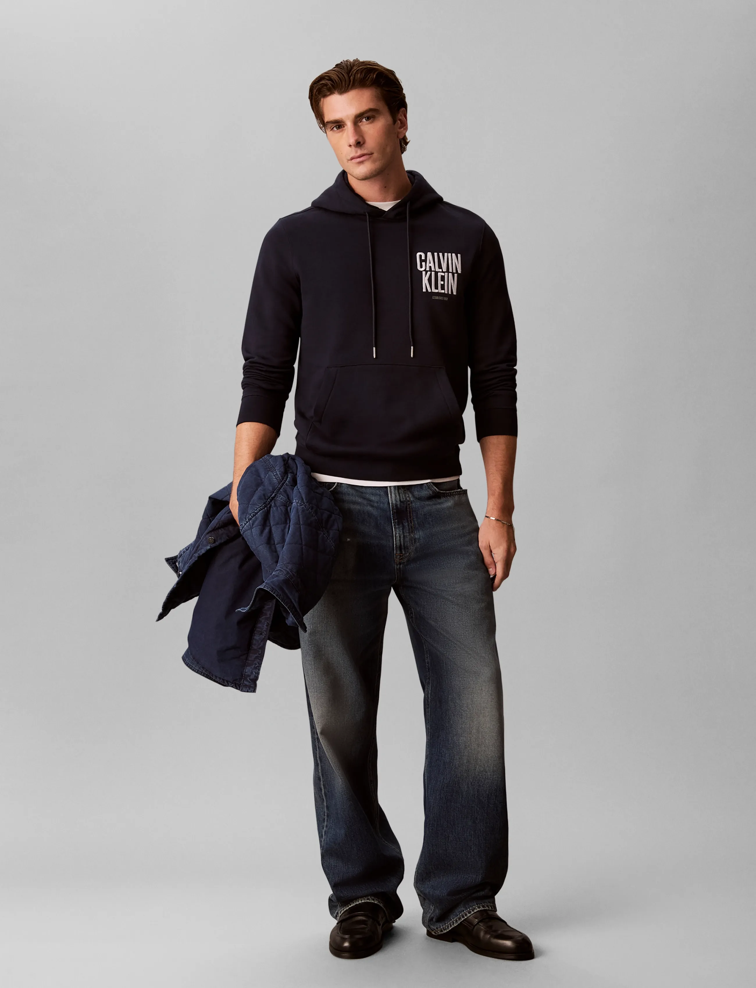 Calvin Klein Jeans LS 350FLEECE EU BOLD CLVN KLN HO - Calvin Klein - DARK SAPPHIRE / navy