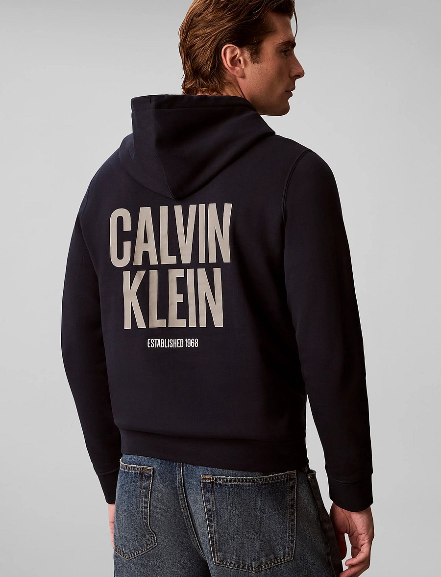 Calvin Klein Jeans - LS 350FLEECE EU BOLD CLVN KLN HO - kapuutsiga pusad - dark sapphire - 2