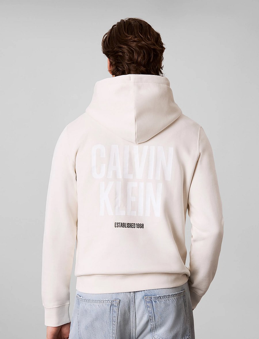Calvin Klein Jeans - LS 350FLEECE EU BOLD CLVN KLN HO - kapuutsiga pusad - tofu - 2