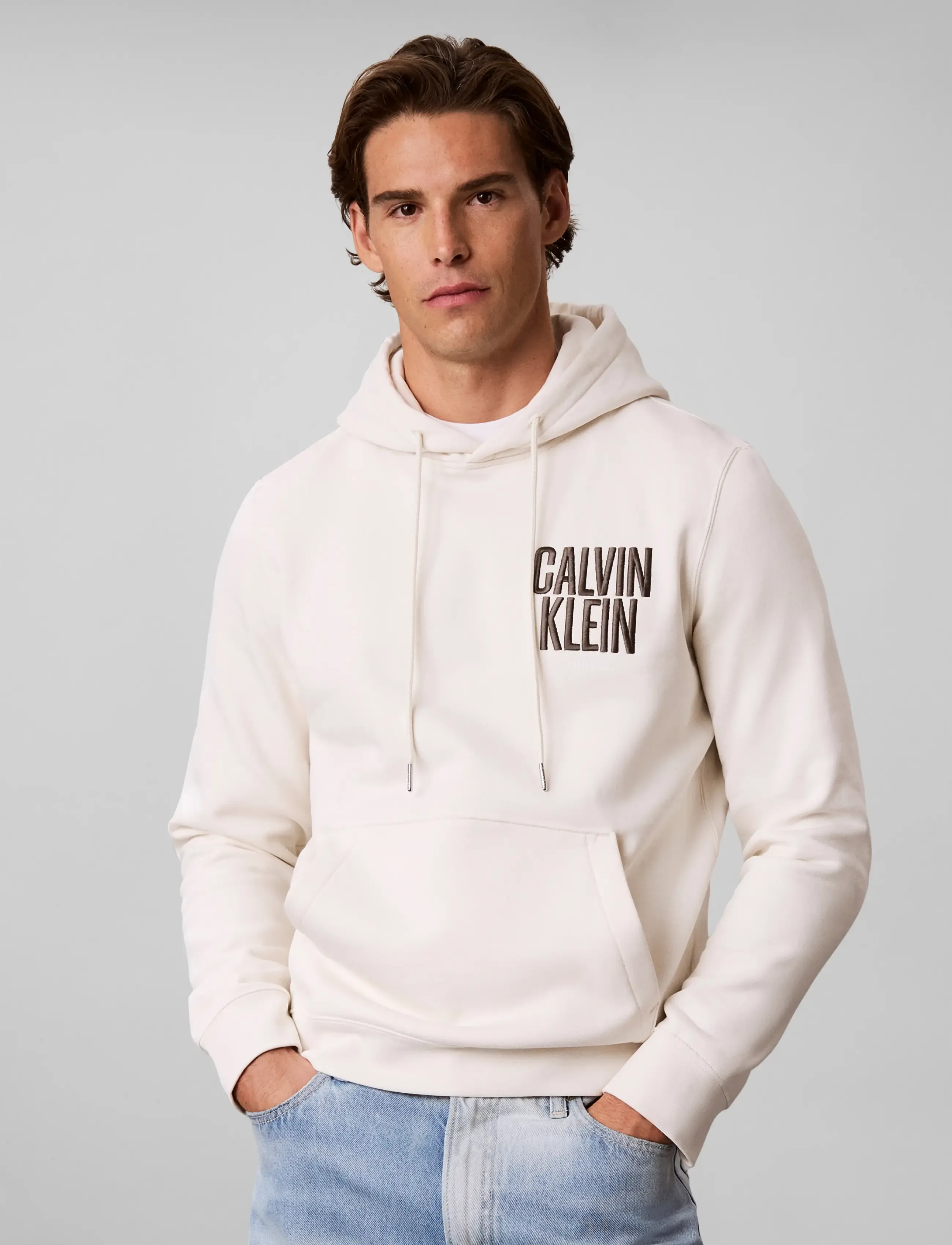 Calvin Klein Jeans - LS 350FLEECE EU BOLD CLVN KLN HO - tofu - 3