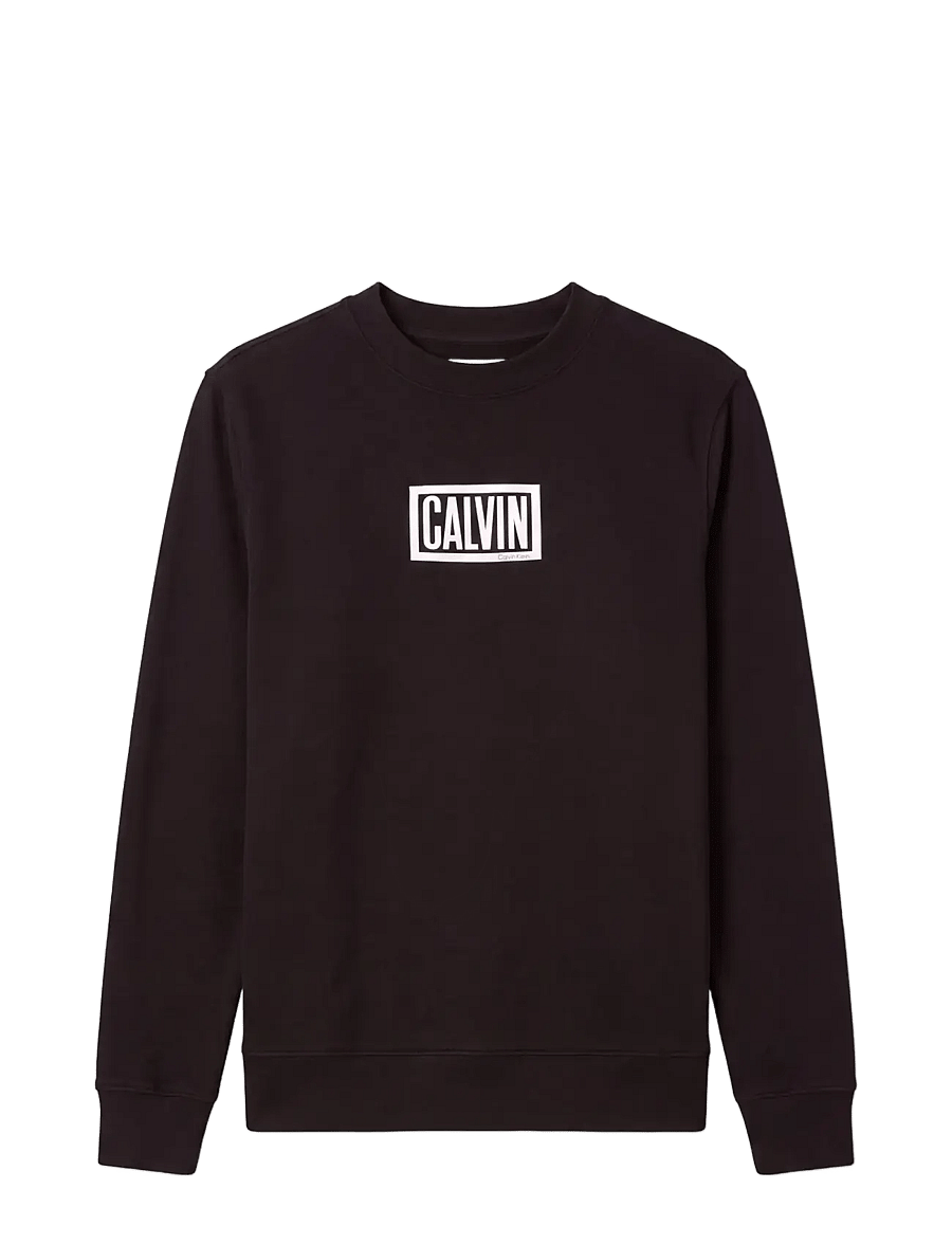 Calvin Klein Jeans - LS 350TERRY EU CLVIN BOX LOGO CN - sweatshirts - black - 1