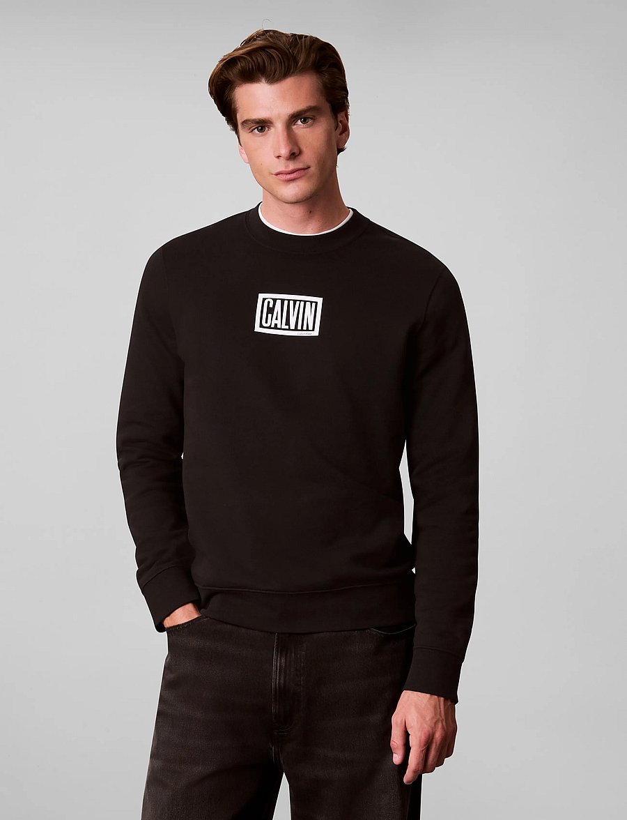 Calvin Klein Jeans - LS 350TERRY EU CLVIN BOX LOGO CN - sweatshirts - black - 3