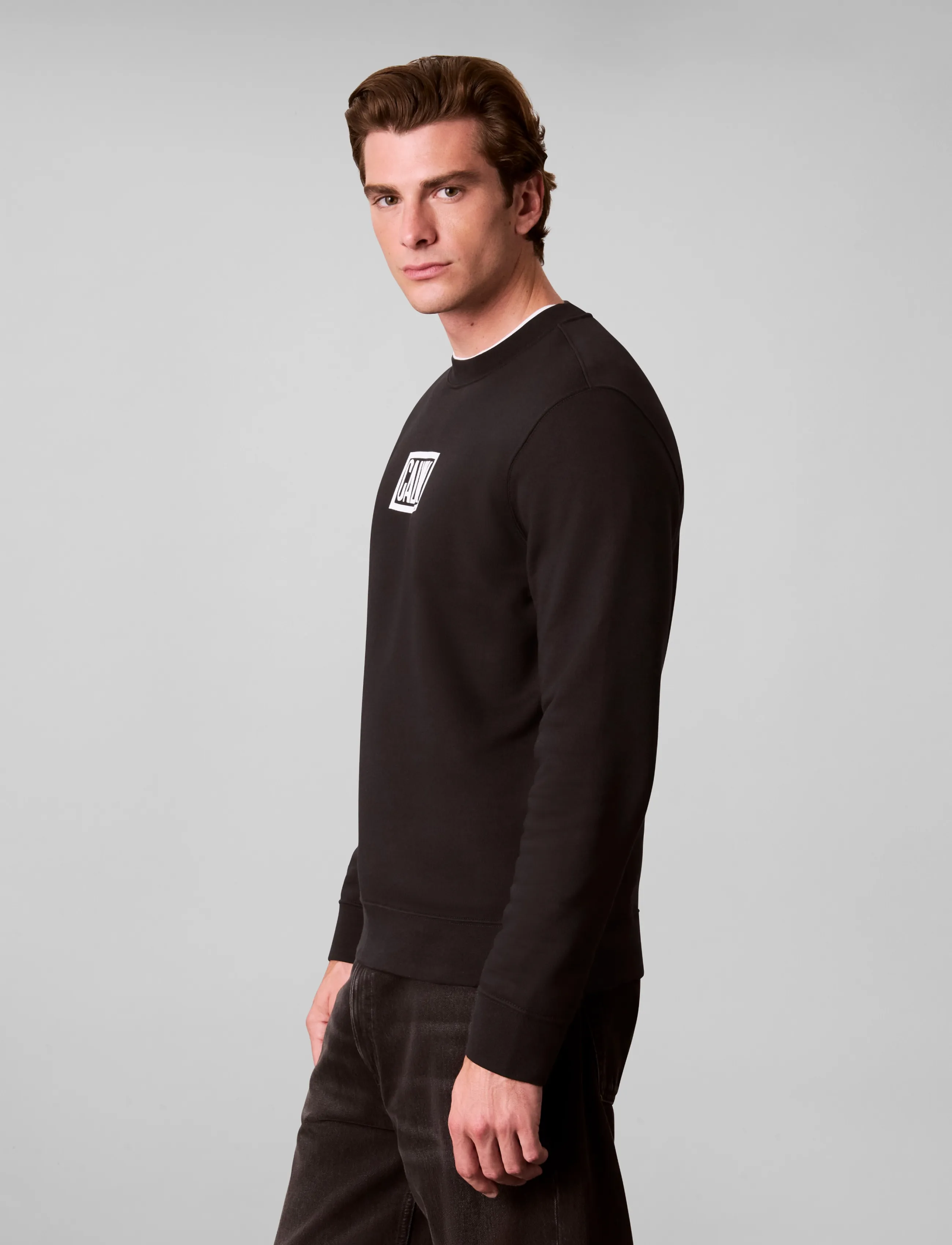Calvin Klein Jeans - LS 350TERRY EU CLVIN BOX LOGO CN - black - 5