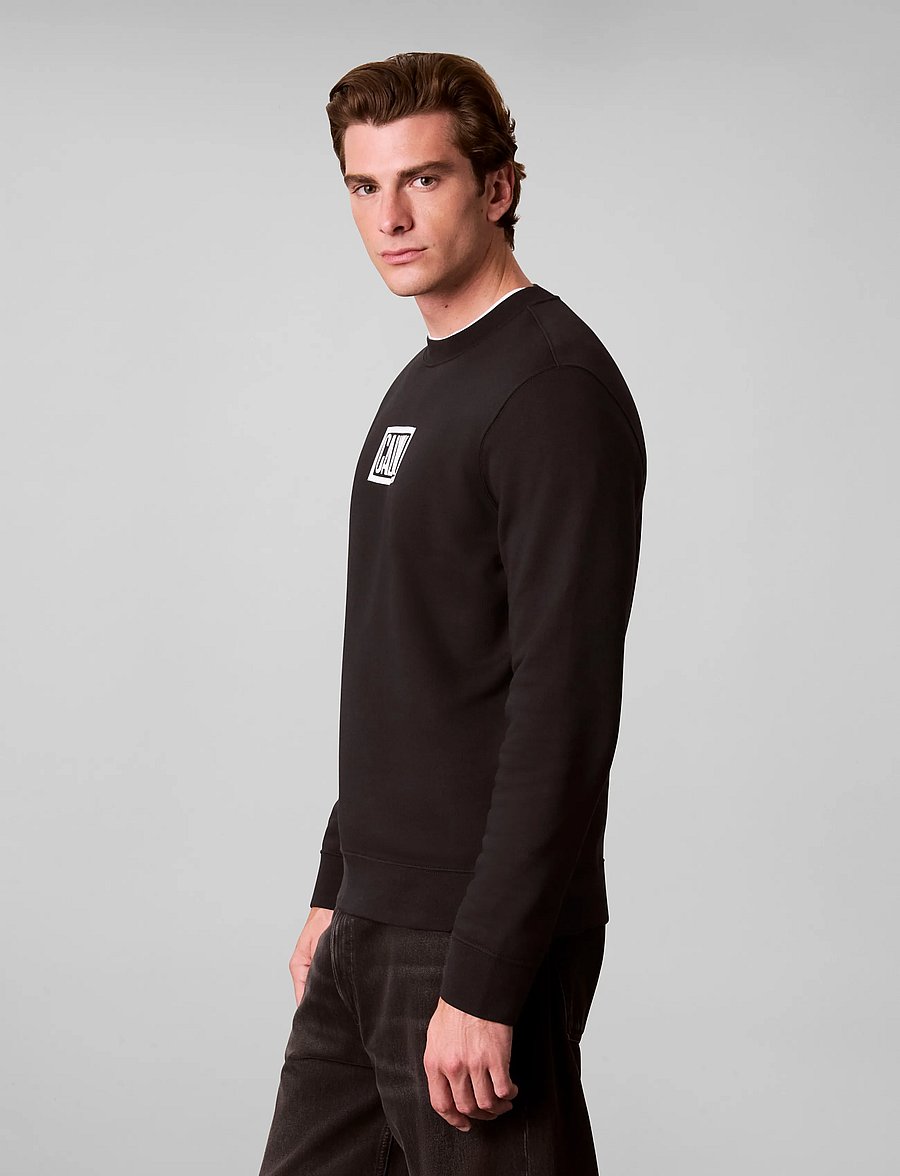 Calvin Klein Jeans - LS 350TERRY EU CLVIN BOX LOGO CN - sweatshirts - black - 5