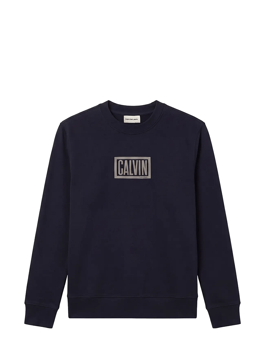 Calvin Klein Jeans - LS 350TERRY EU CLVIN BOX LOGO CN - sweatshirts - dark sapphire - 1