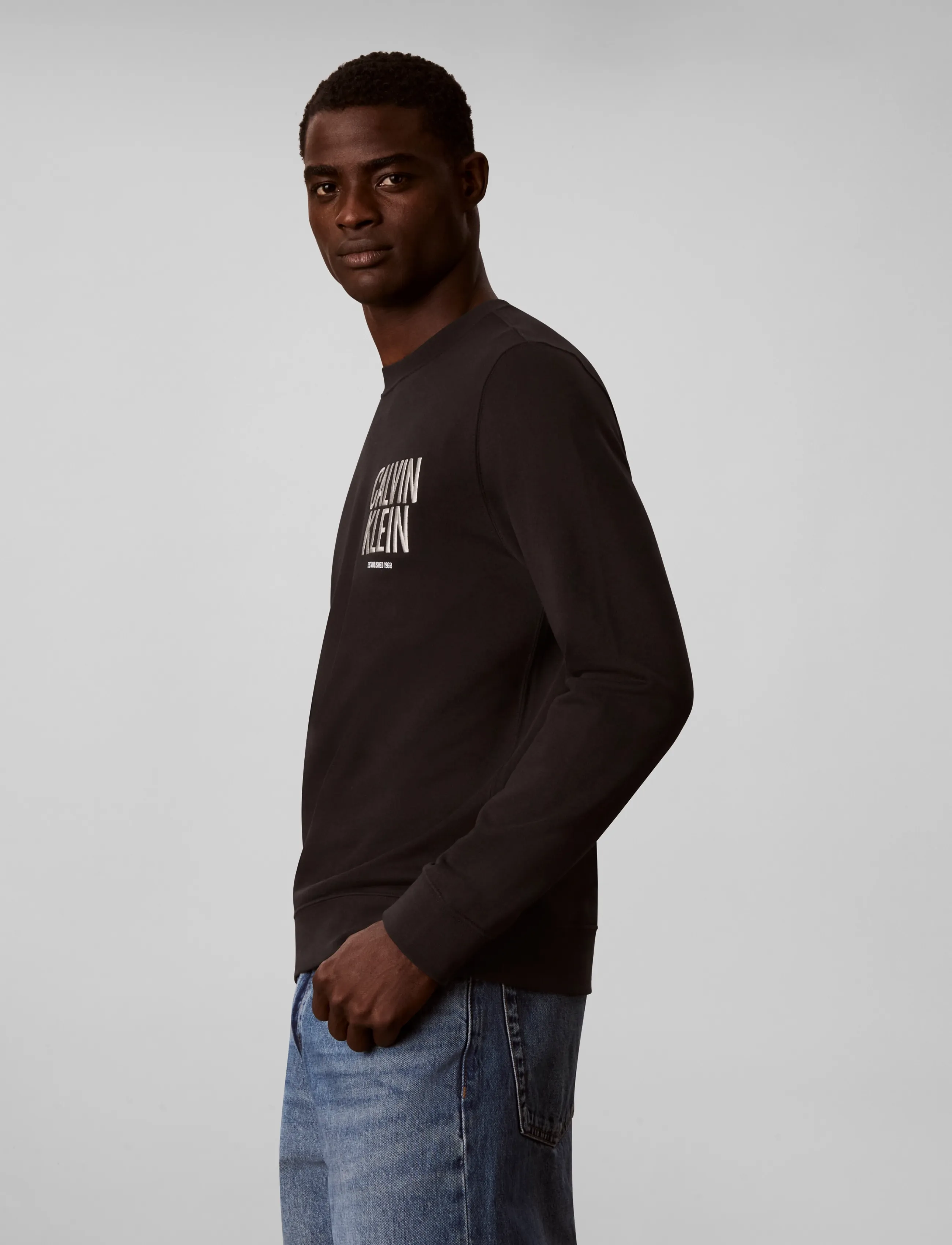 Calvin Klein Jeans - LS 350TERRY EU BOLD CLVN KLN CN - black - 5