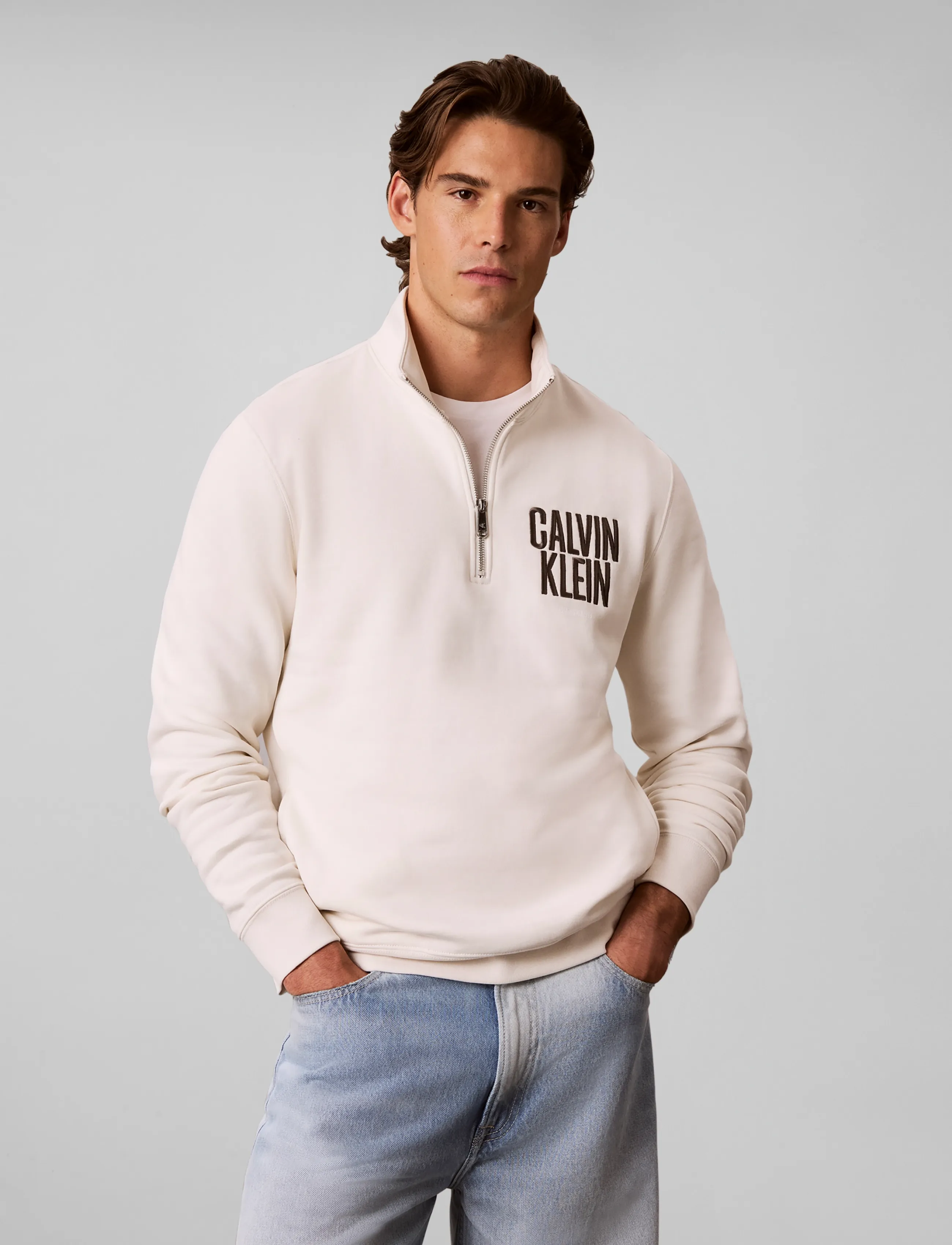 Calvin Klein Jeans - LS 350FLEECE EU BOLD CLVN KLN QT - tofu - 3