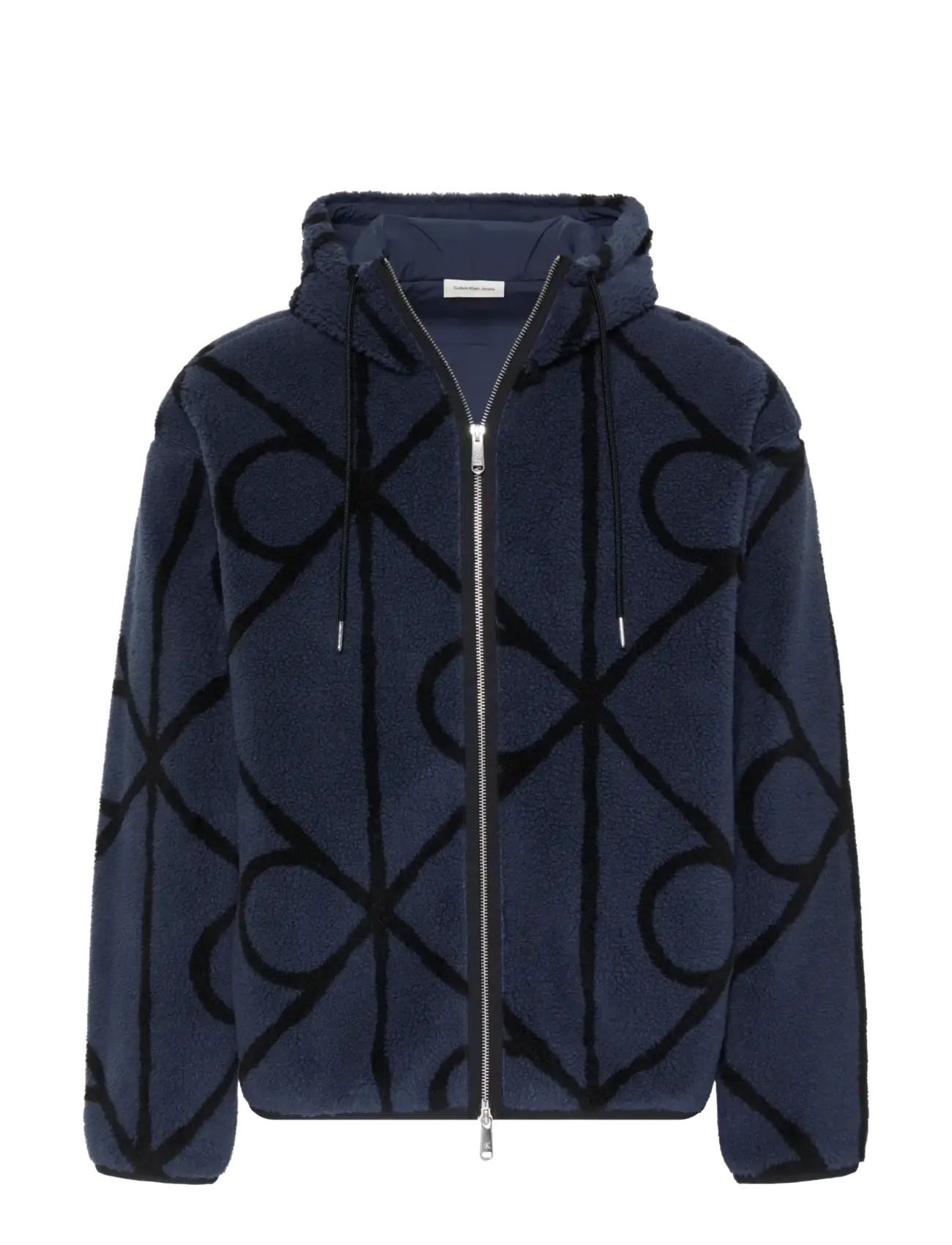 Calvin Klein Jeans - LS EMBLEM SHERPA FUNNEL NECK FZ - blue nights - 1