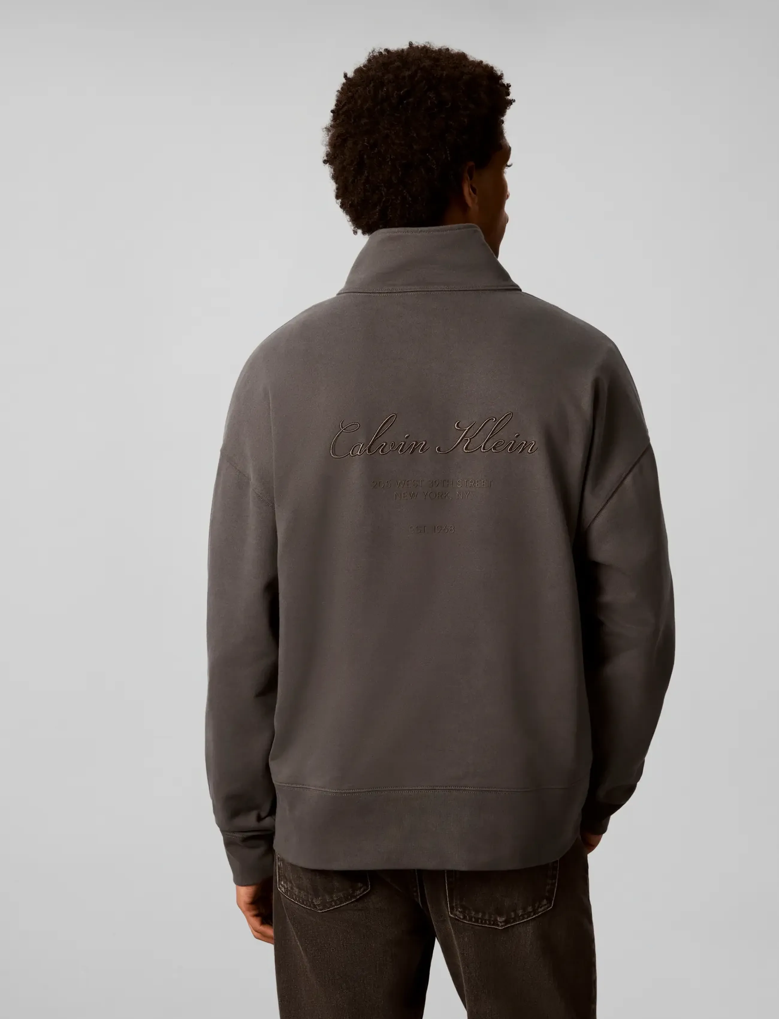 Calvin Klein Jeans - LS PREM TERRY OCT SCRIPT FNL NCK - volcanic ash - 2