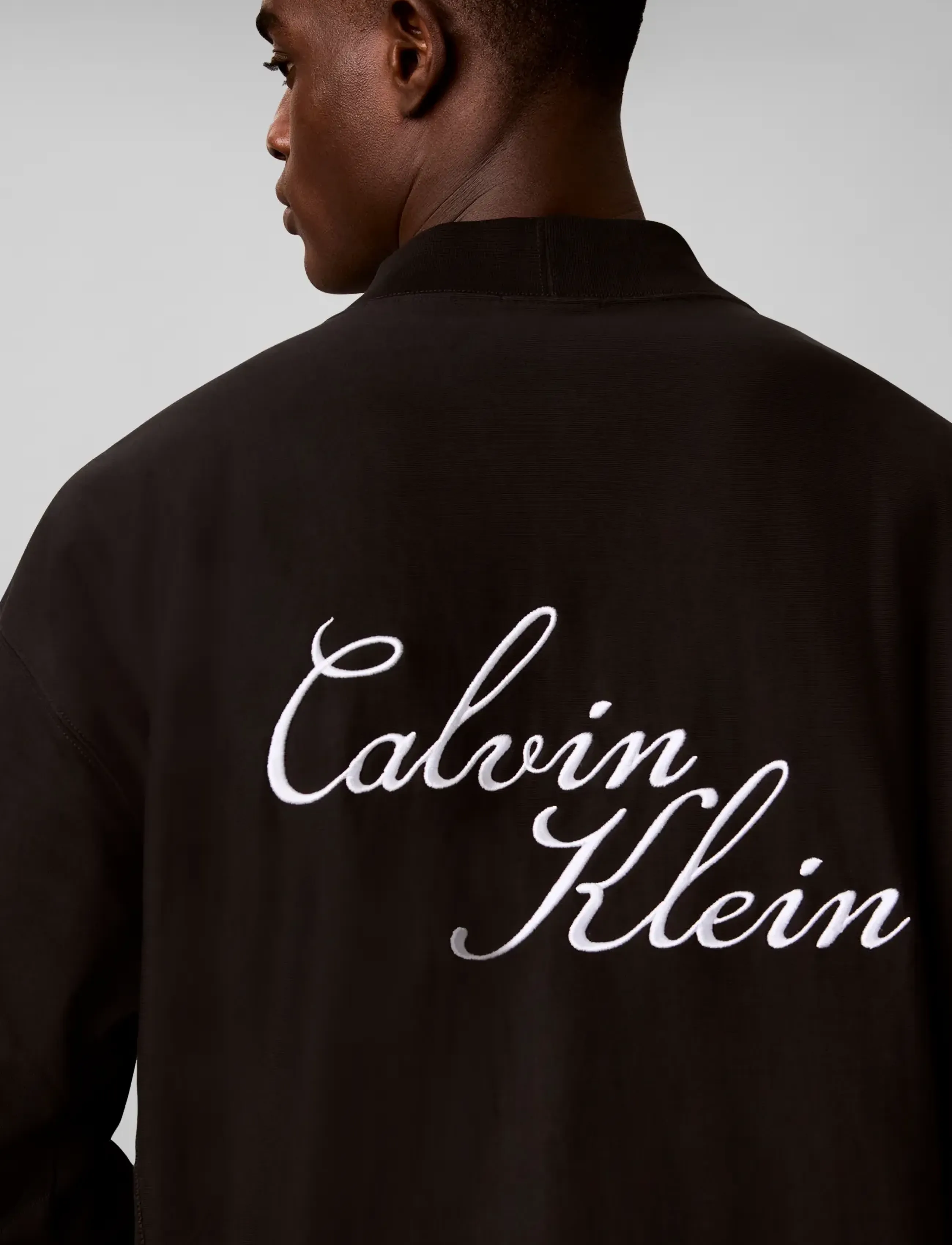 Calvin Klein Jeans - LS PRM TERRY OCT SCRPT CARDIGN S - black - 4