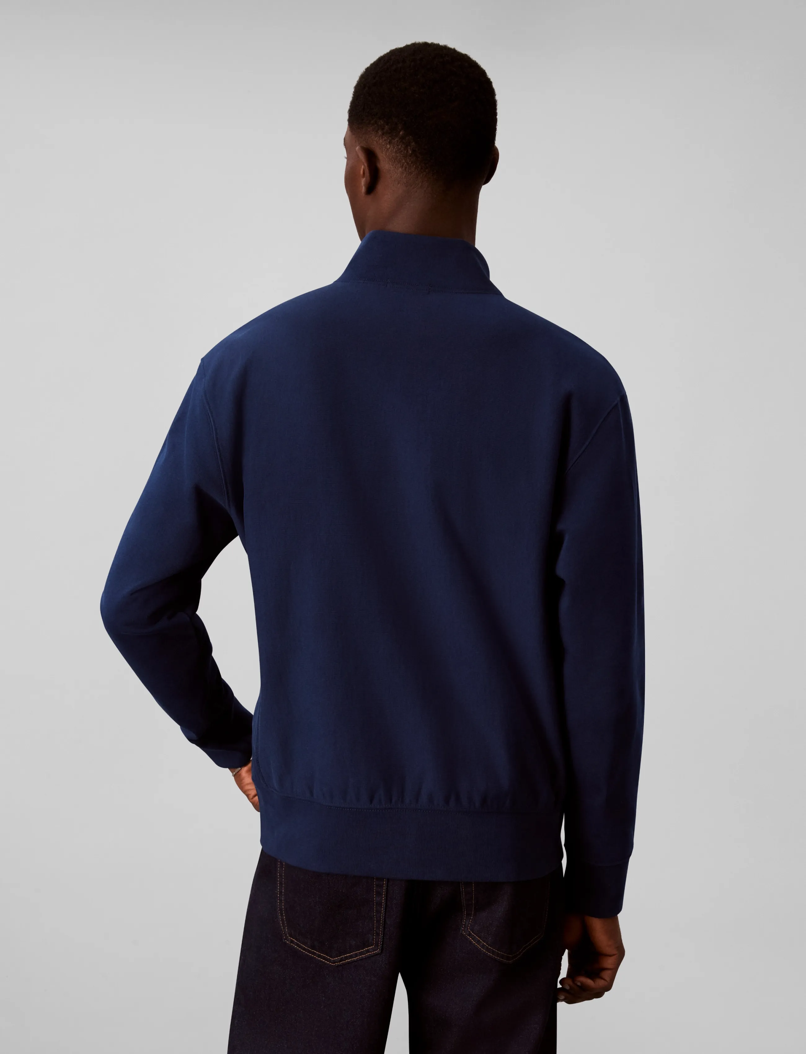 Calvin Klein Jeans - LS PREM TERRY DENIM APPLIQUE QTR - half zip-tröjor - pageant blue - 2