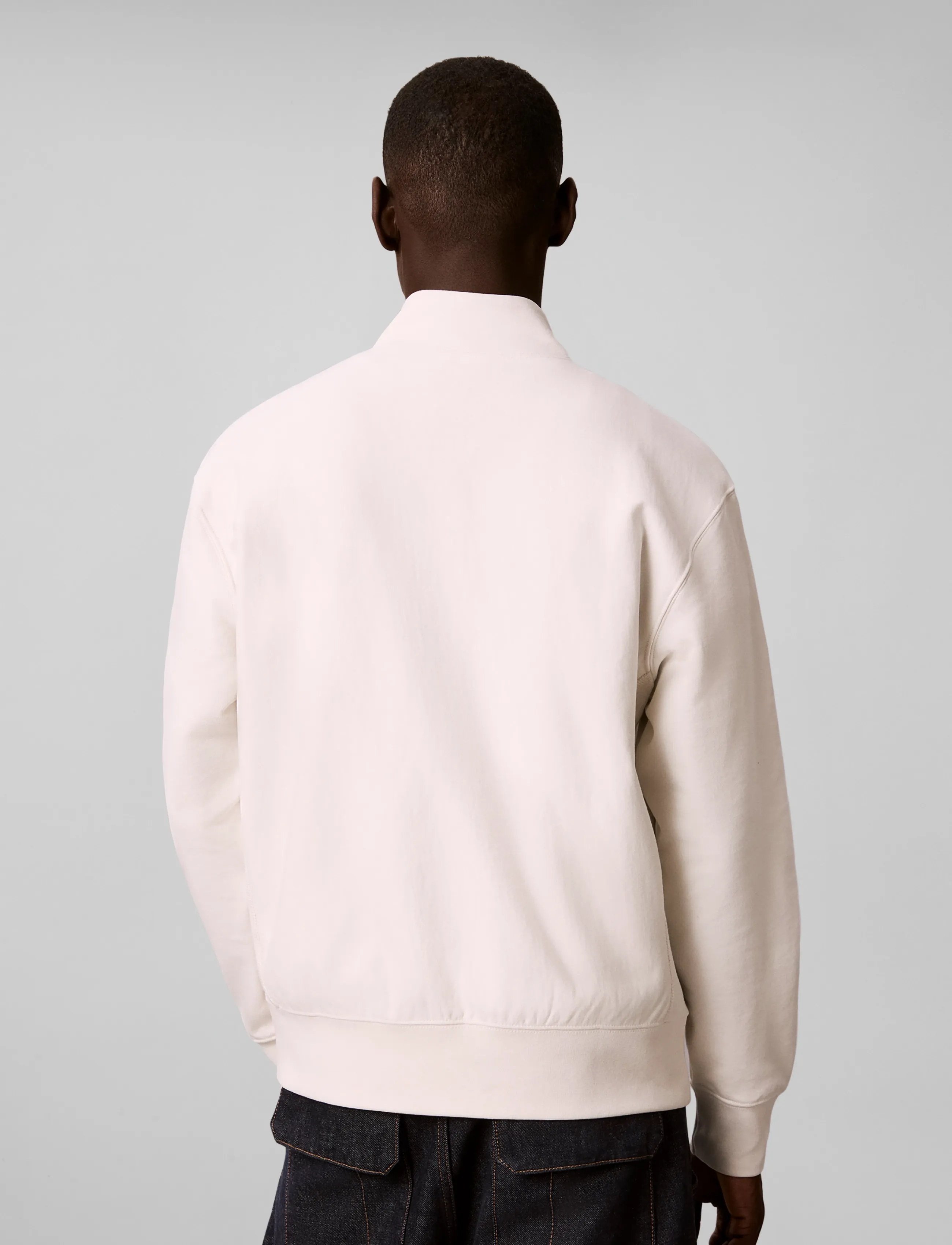 Calvin Klein Jeans - LS PREM TERRY DENIM APPLIQUE QTR - half zip-tröjor - tofu - 2