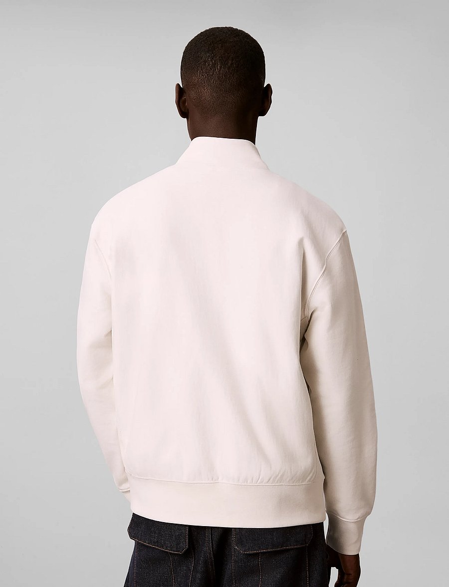 Calvin Klein Jeans - LS PREM TERRY DENIM APPLIQUE QTR - halfzip strik - tofu - 2