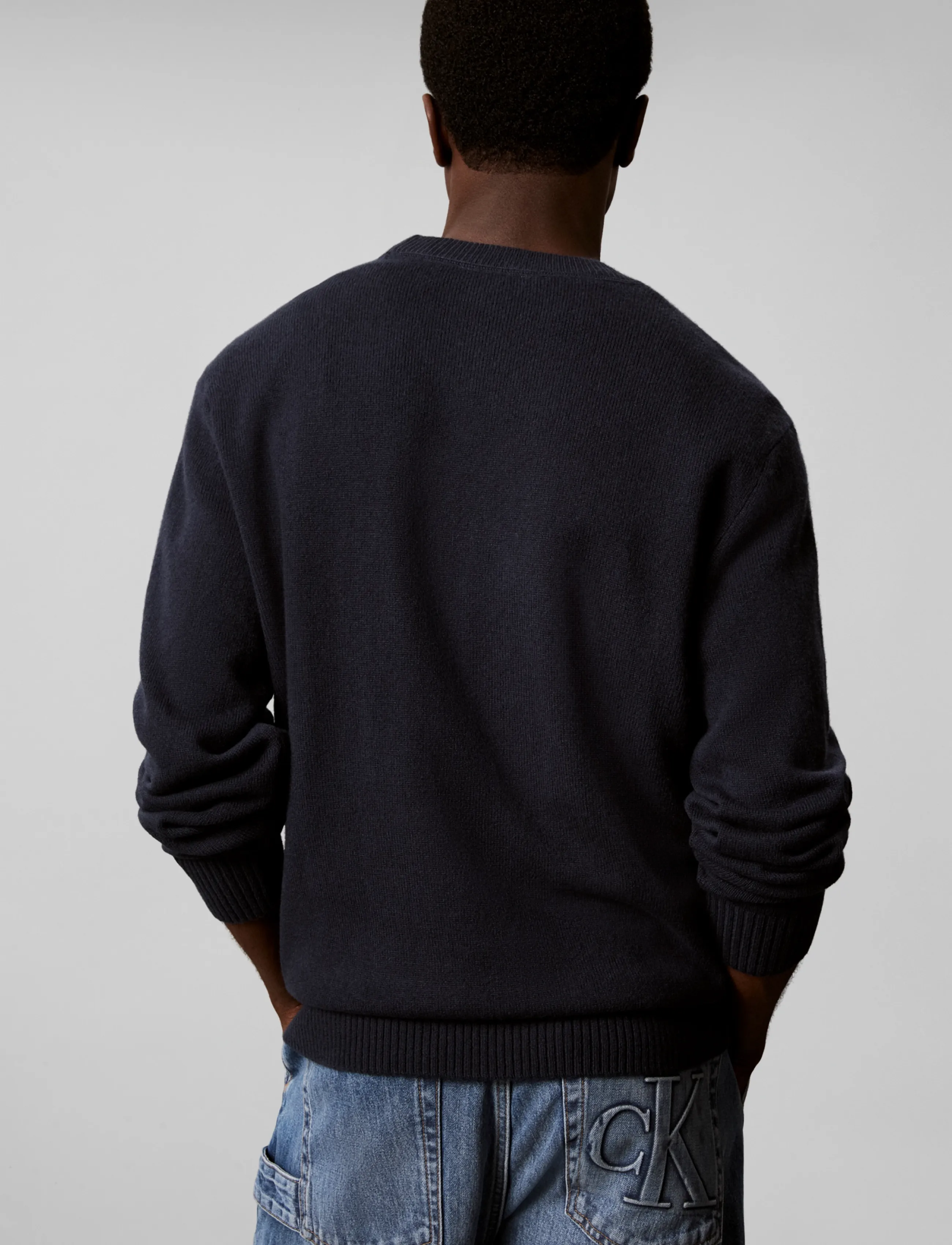 Calvin Klein Jeans - LS JEANS MERINO CRWNK 7GG - round necks - dark sapphire - 2