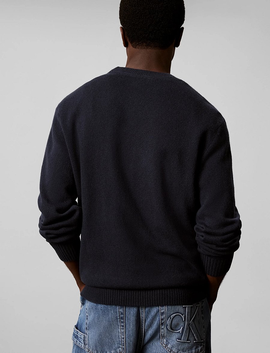 Calvin Klein Jeans - LS JEANS MERINO CRWNK 7GG - round necks - dark sapphire - 2